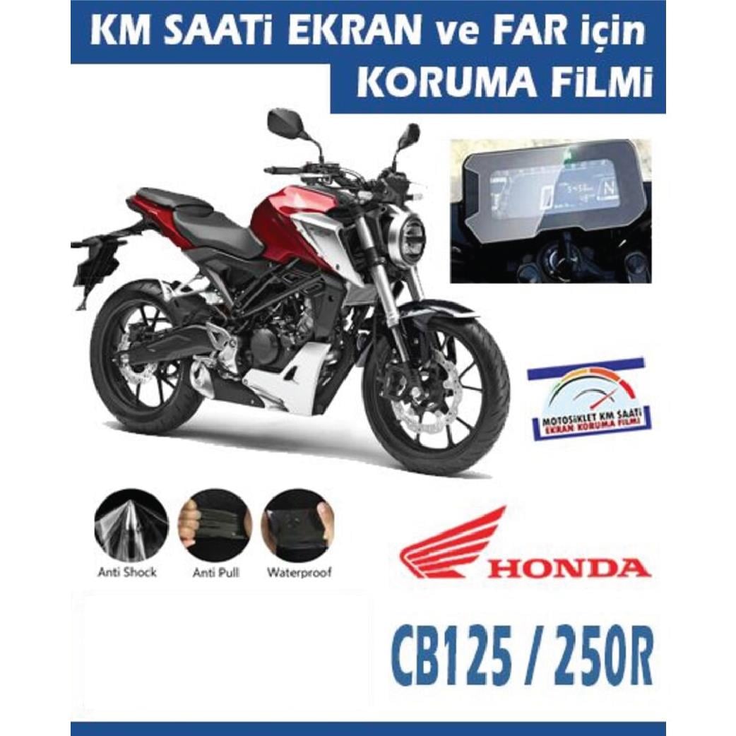 Ekran KorumasıHonda CB125 / 250R Motosiklet Far ve Ekran Km Koruyucu