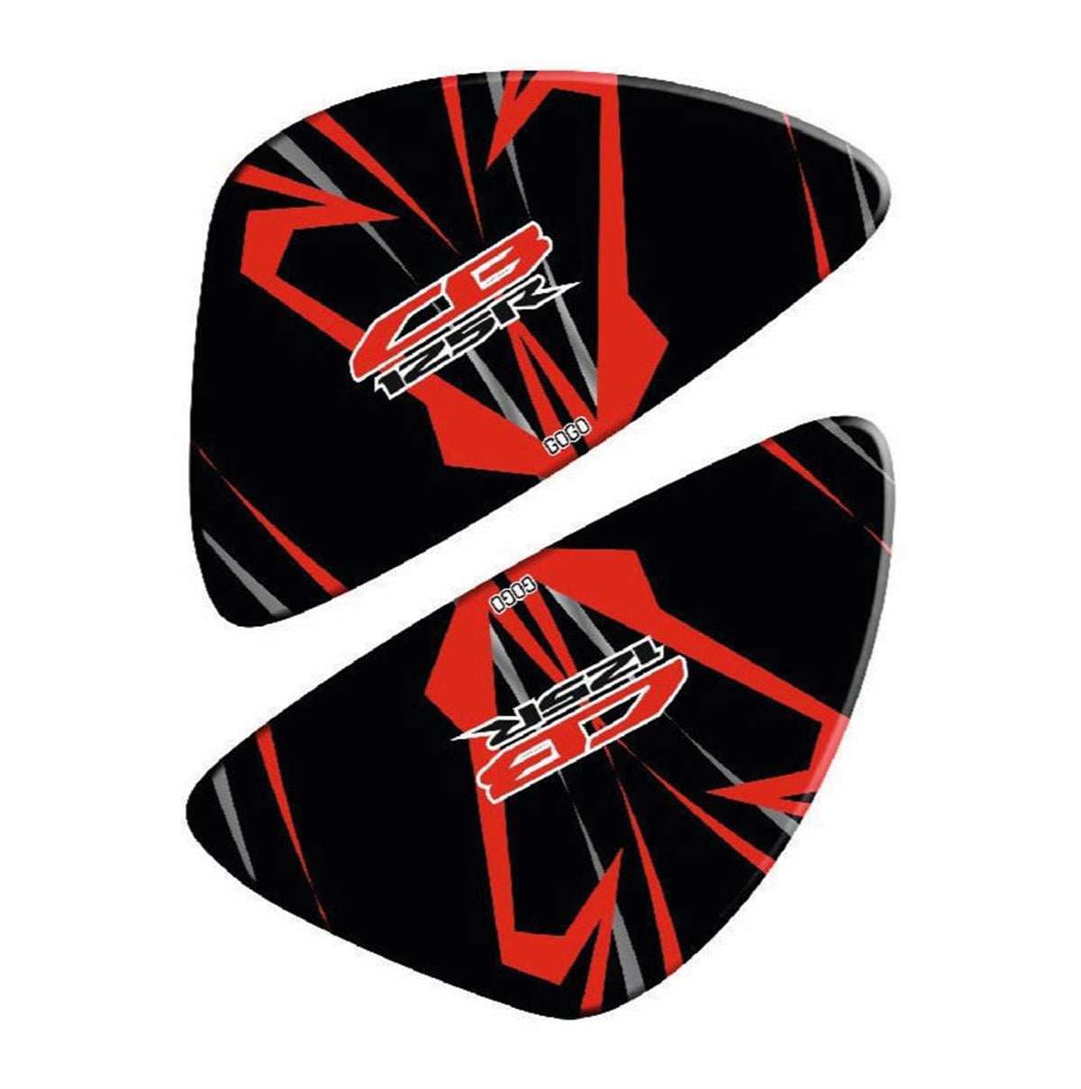 Honda CBR125 Black Designed Yan Depo Pad Damla Sticker Modeli