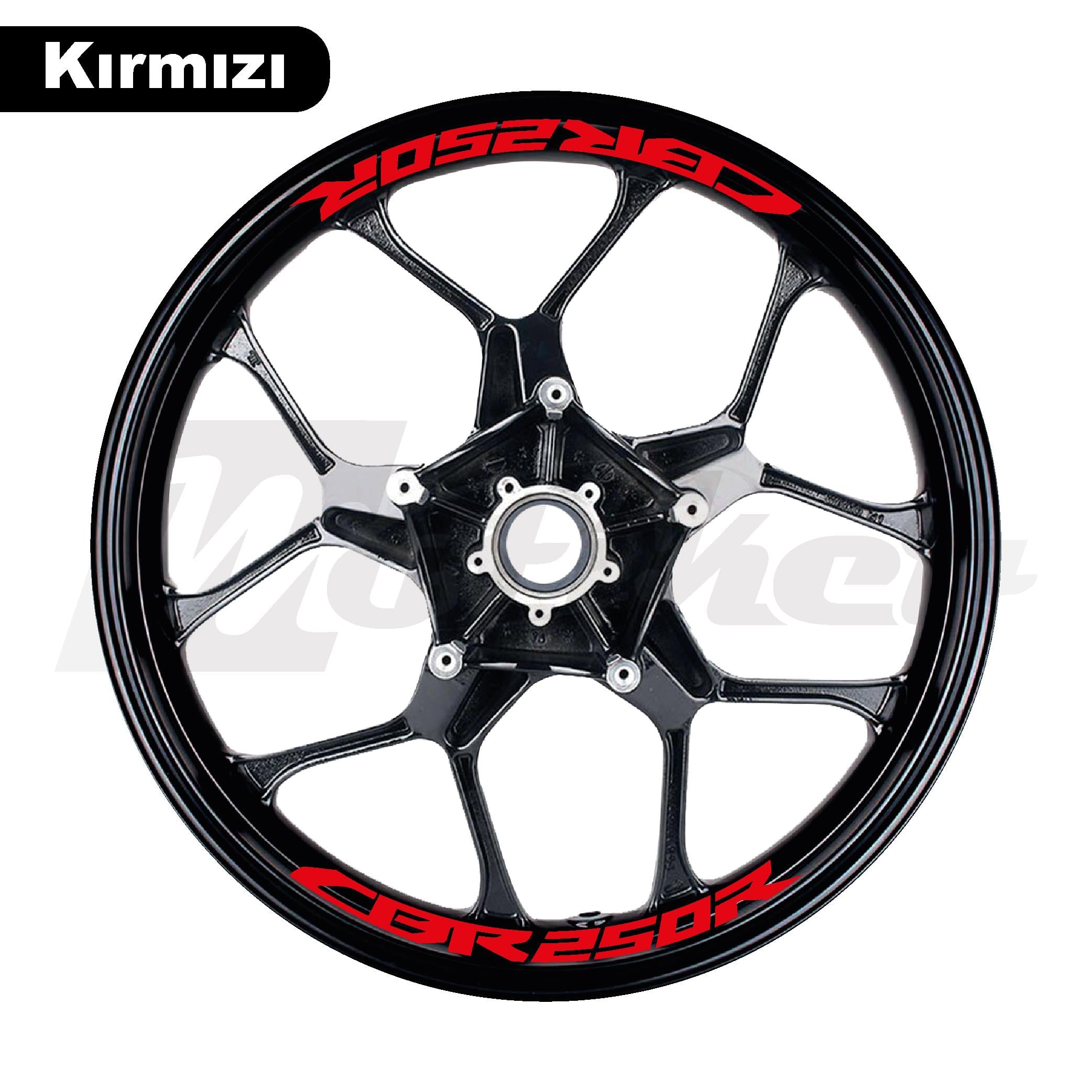CBR250RHonda CBR250R Jant İçi Sticker Etiket Modeli Kırmızı Renk