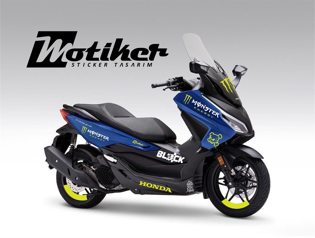 Honda Fora Monster Sticker Etiket Modeli