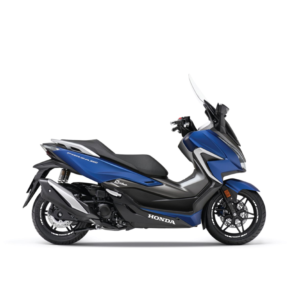 Honda Forza Beyaz Alt Sakal ve Takım Jant Sticker Etiket Modeli
