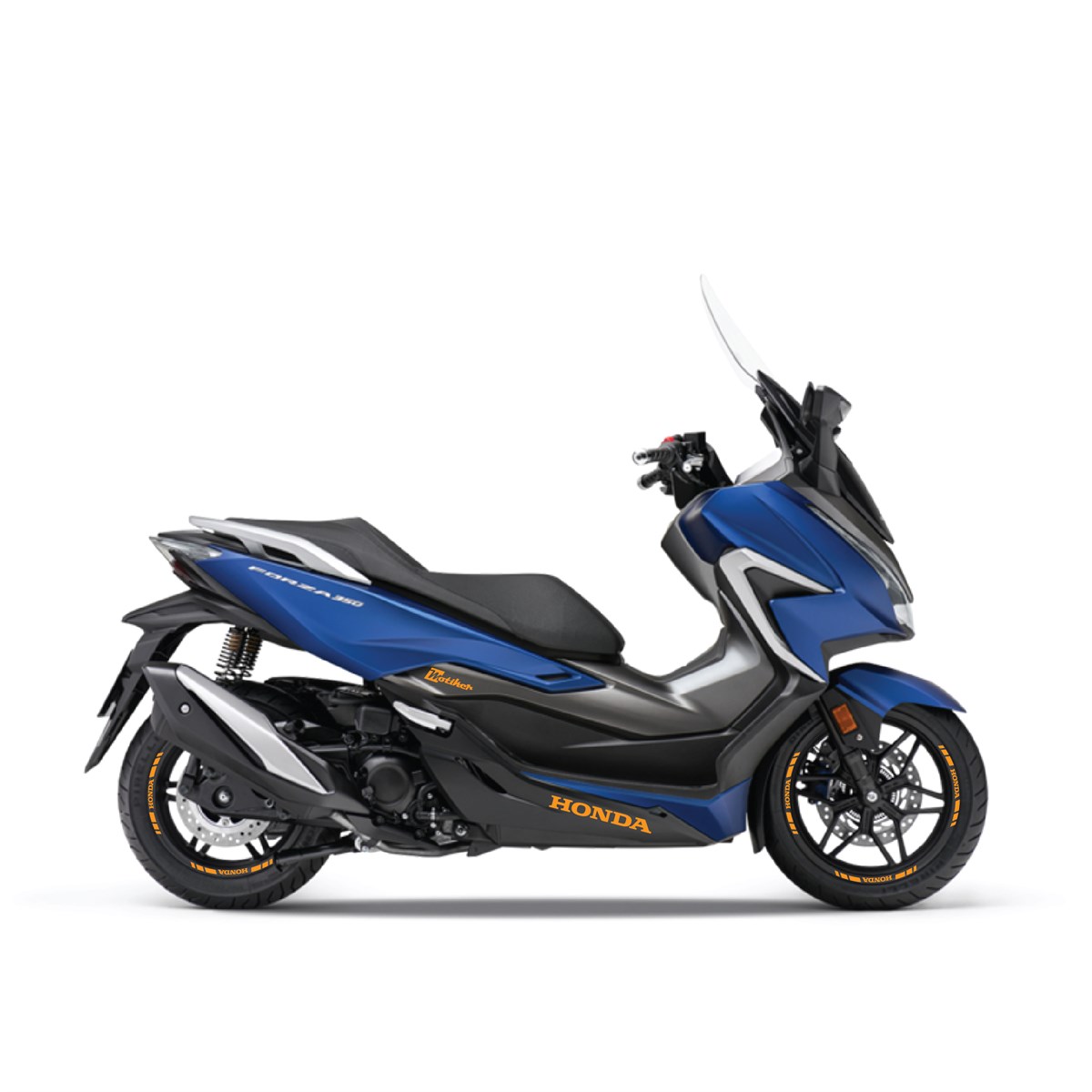 Honda Forza Turuncu Alt Sakal ve Takım Jant Sticker Etiket Modeli