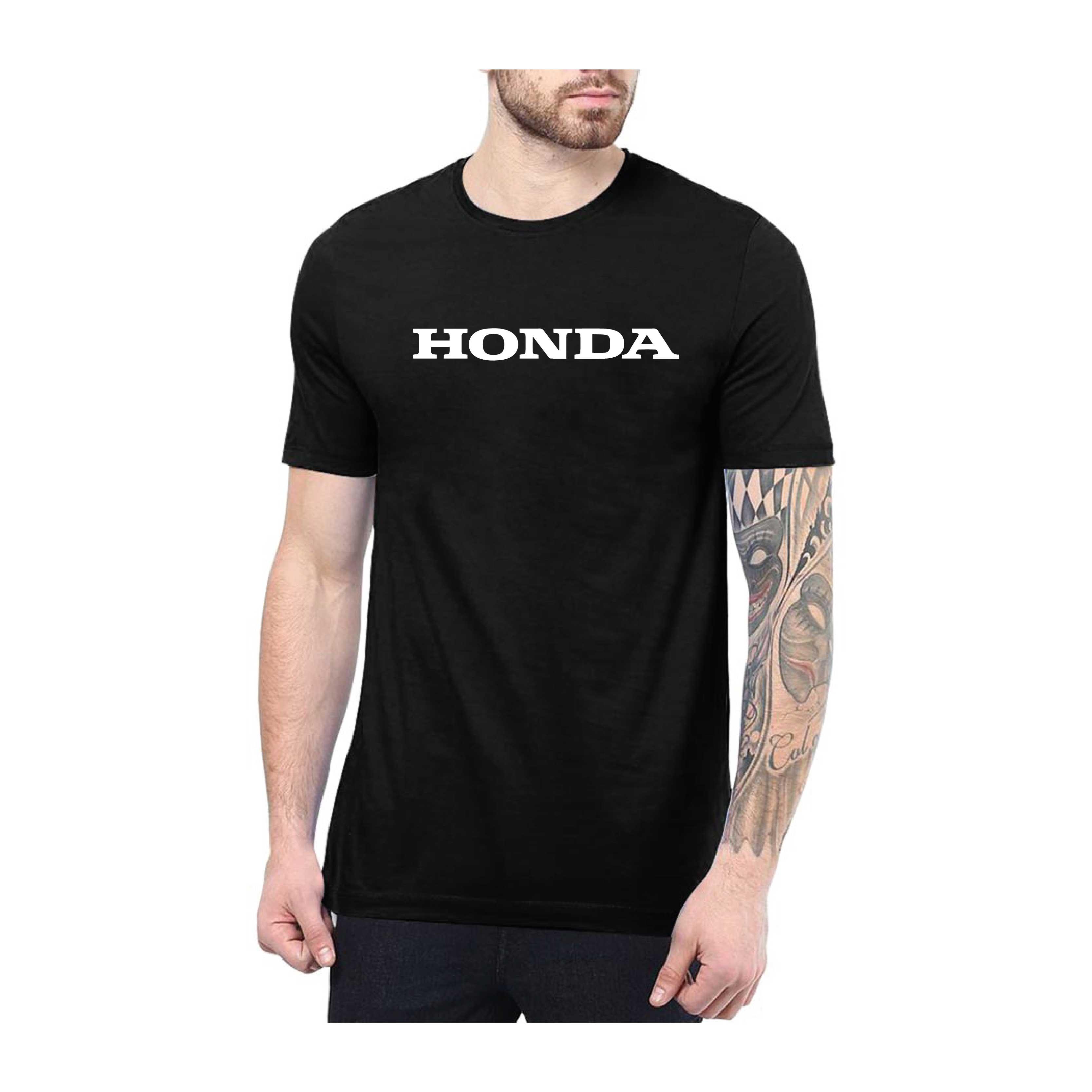 Honda Logolu Beyaz Baskılı Tshirt Modeli
