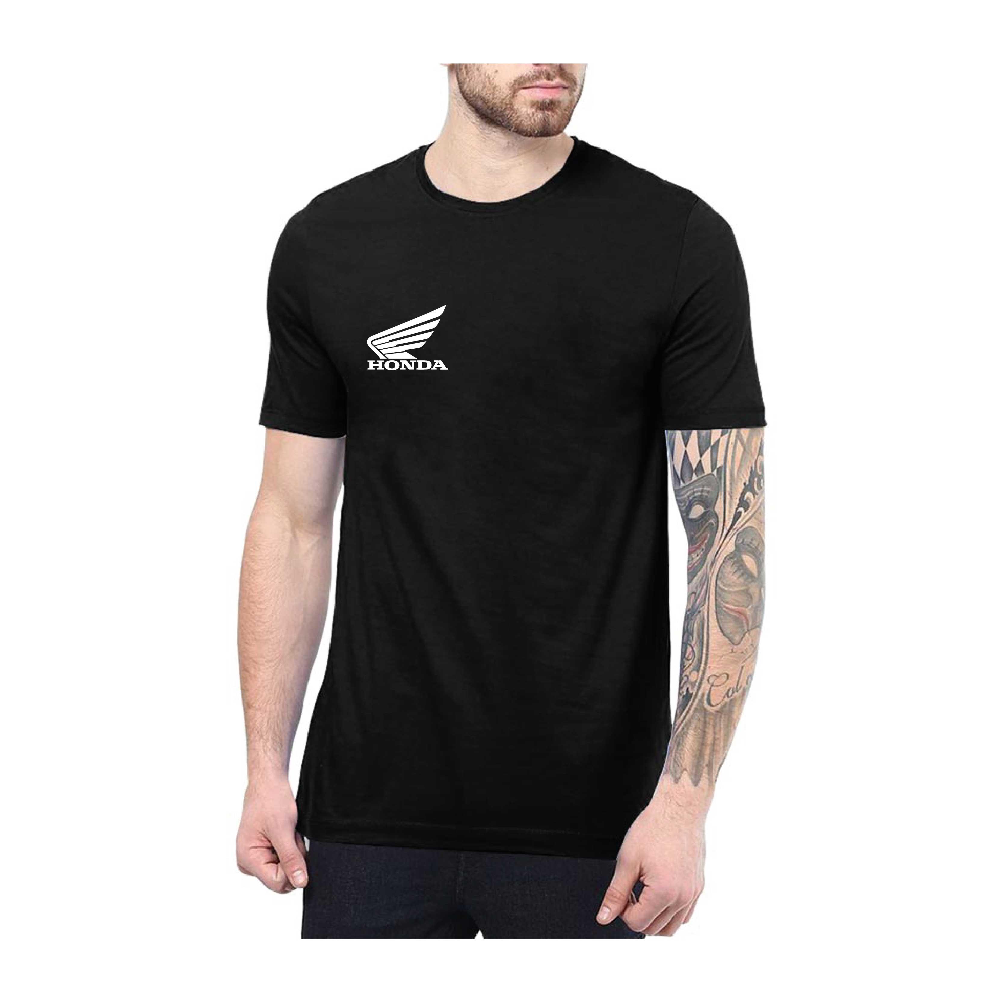 Honda Logolu Beyaz Baskılı Tshirt Modeli 3