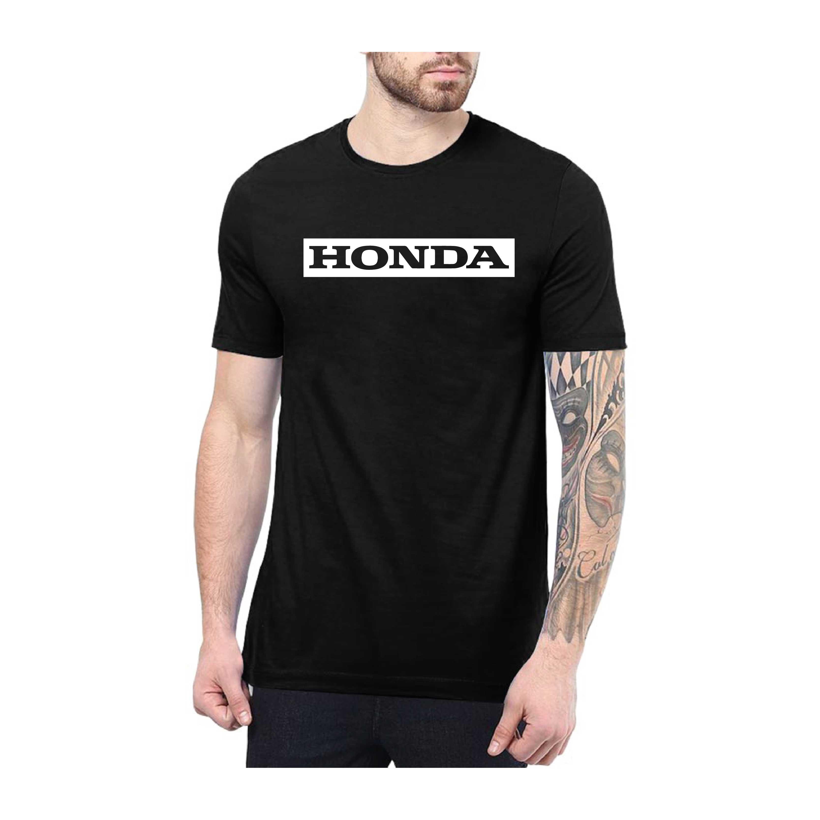 Honda Logolu Beyaz Baskılı Tshirt Modeli 2