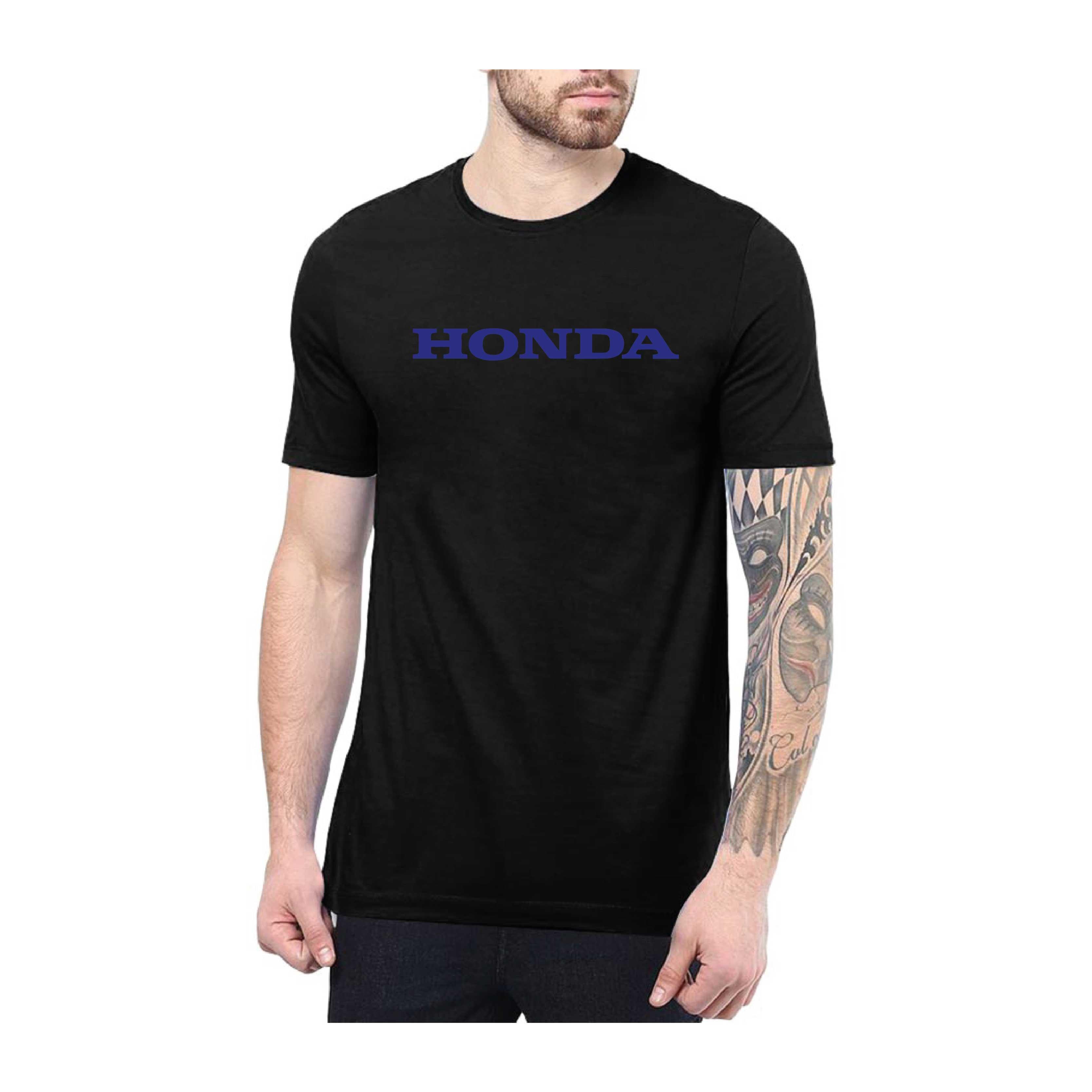 Honda Logolu Lacivert Baskılı Tshirt Modeli