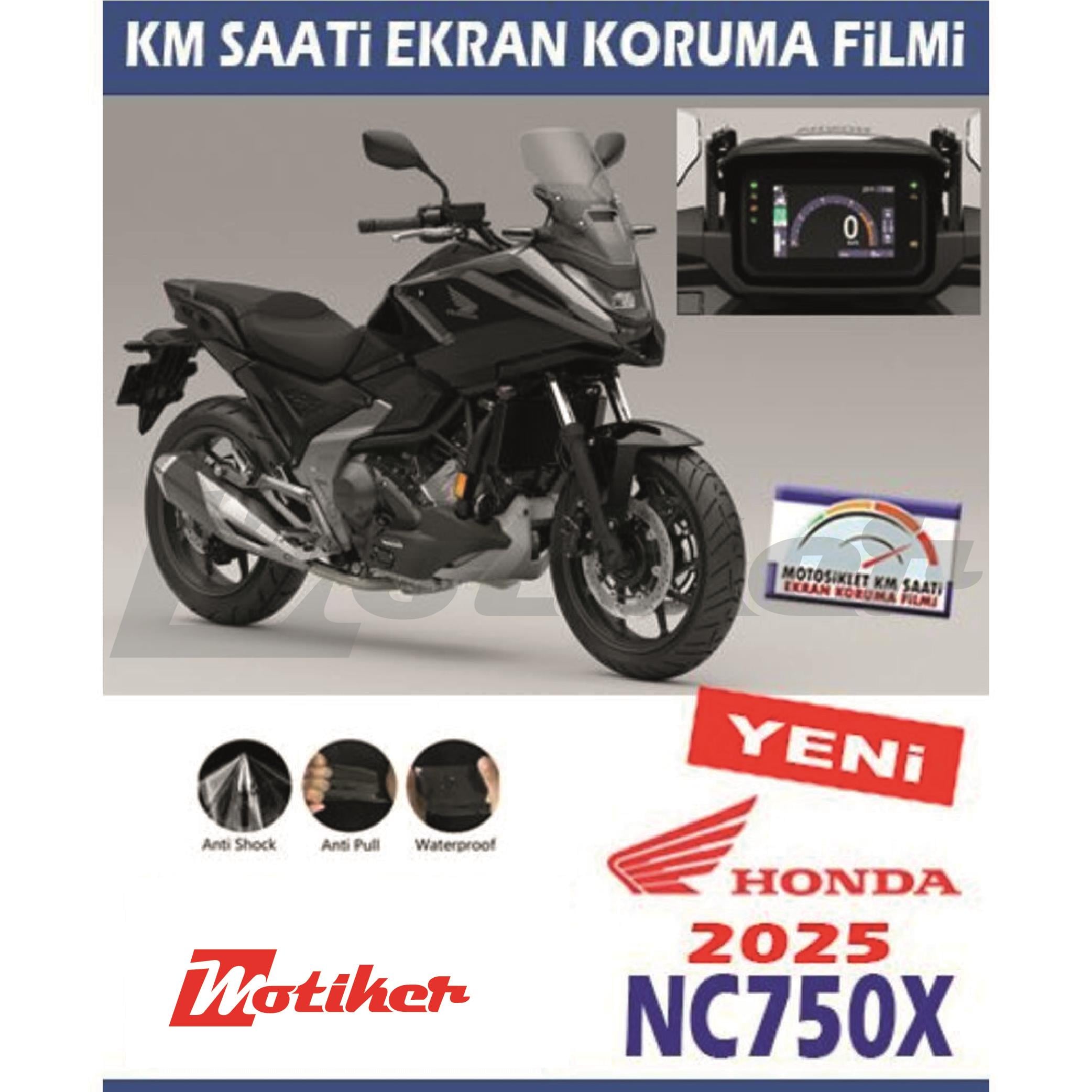 NC750Honda NC 750 X 2025 Motosiklet Ekran Km Koruyucu PPF