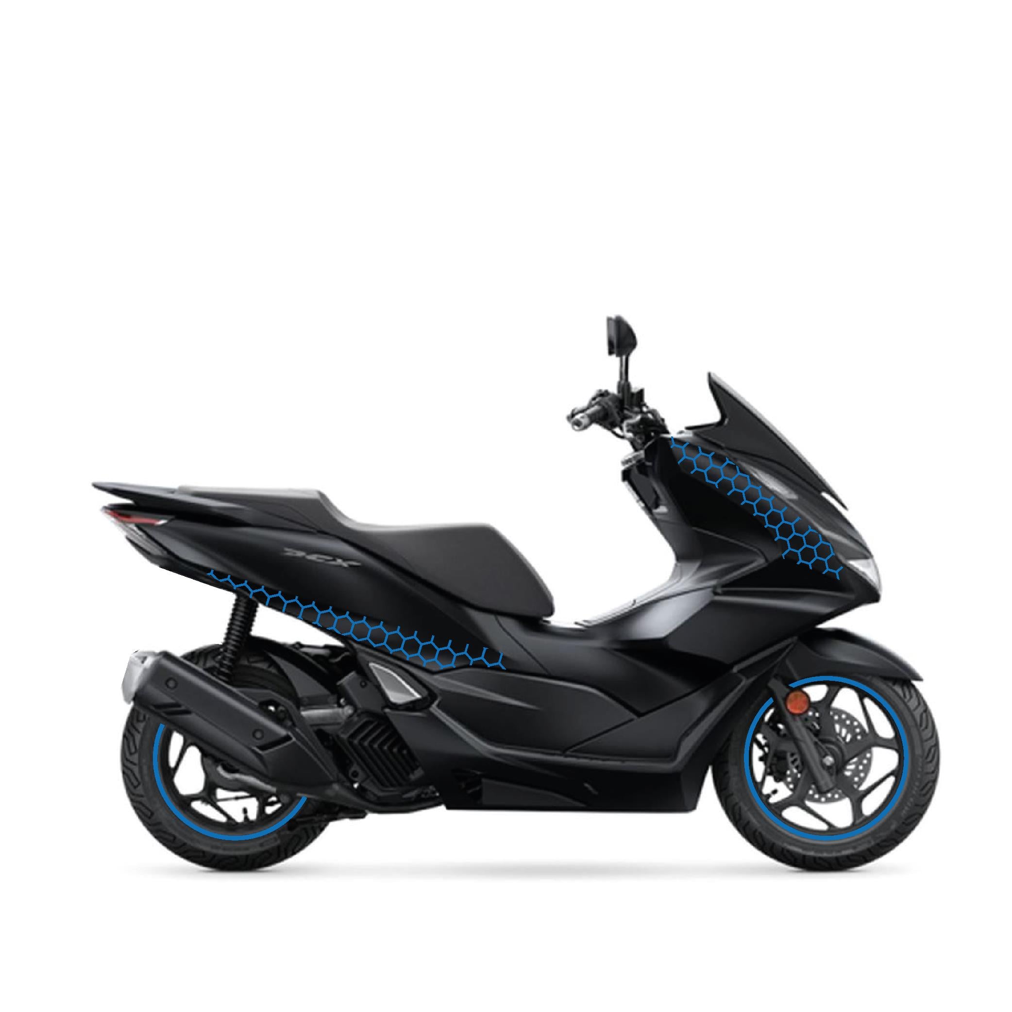 PCXHonda PCX 2021 - 2024 Uyumlu Evrensel Bal Peteği Sticker Kaplama Etiket Modeli Mavi Renk