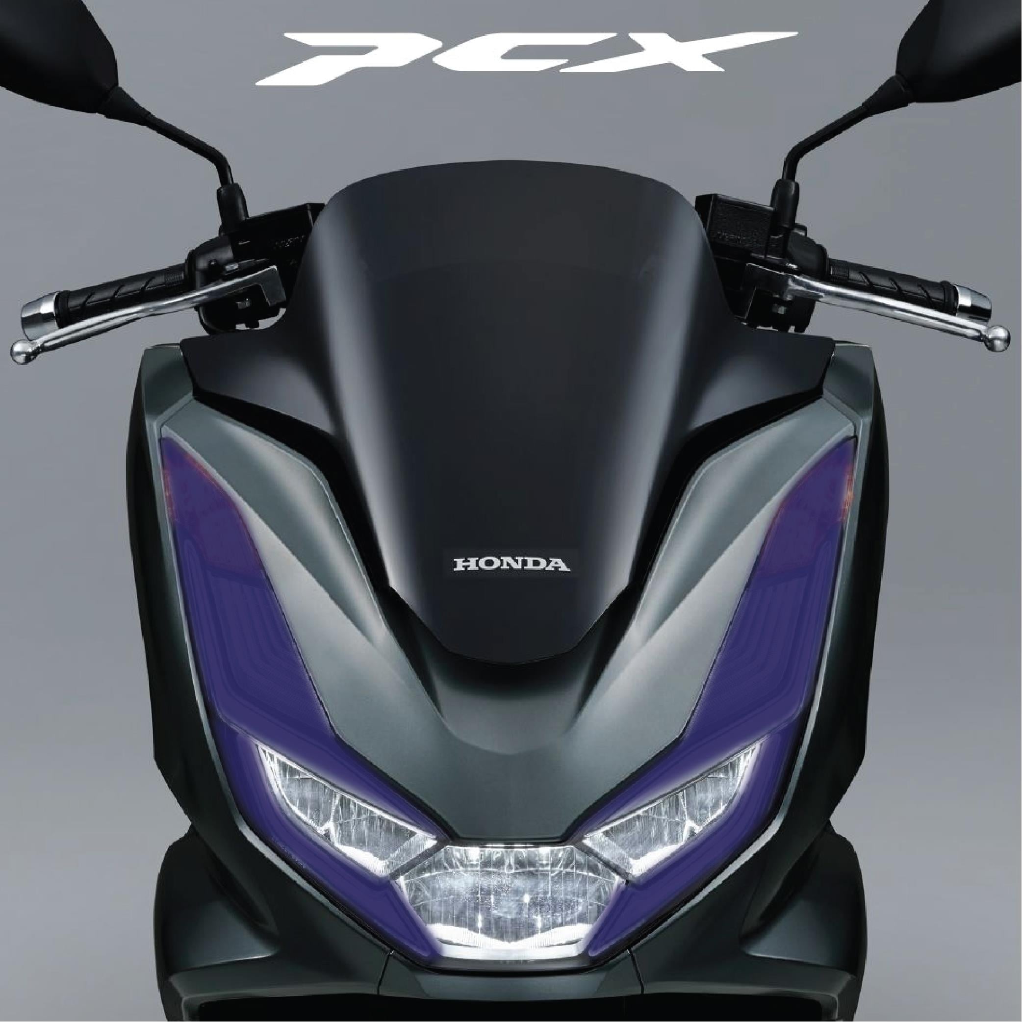 PCXHonda PCX Ön Far Kaşı Şeffaf Sticker Mavi