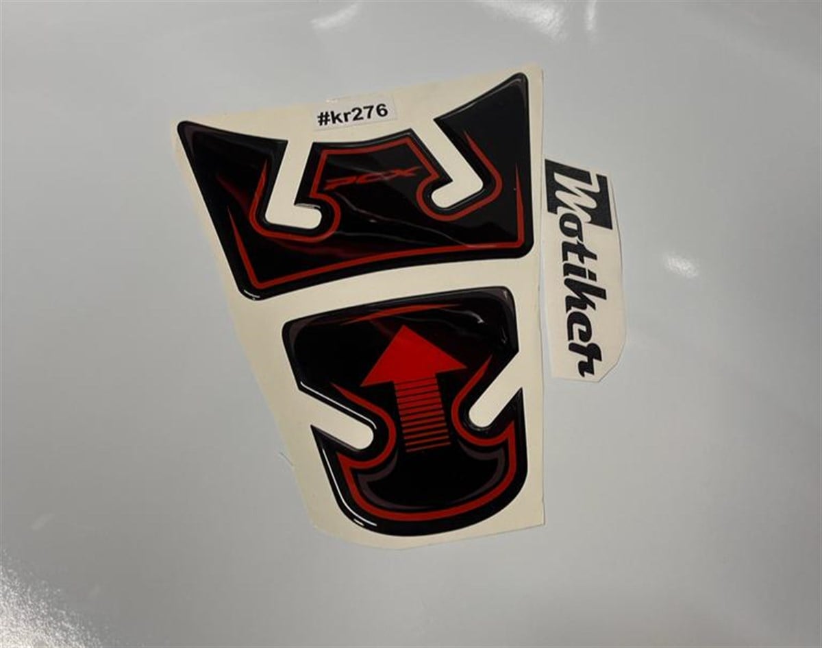 Honda PCX Siyah Kırmızı Tank Pad Damla Sticker Etiket Modeli
