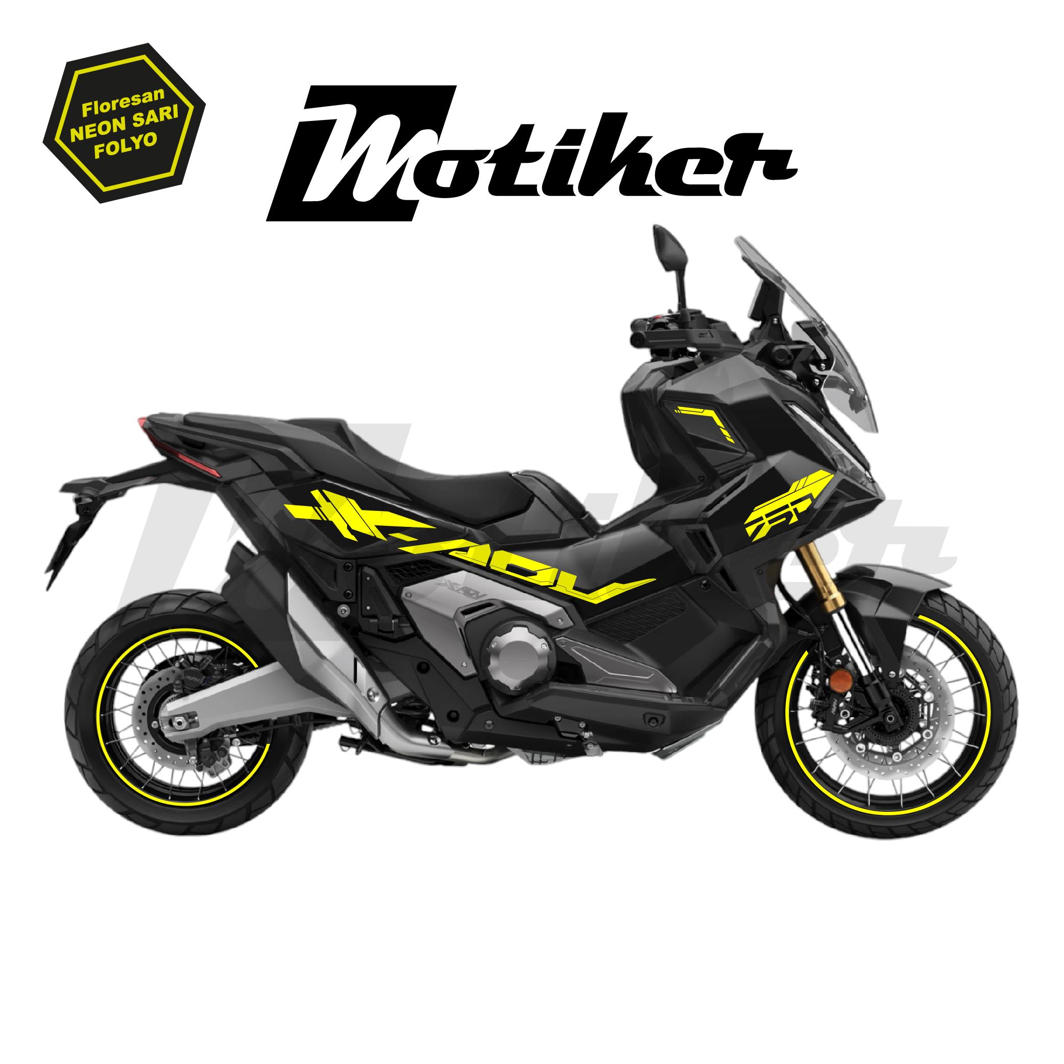 X-ADV 750 / X-ADV 750 Special EditionHonda X-ADV 750 Sticker 2025 Özel Tasarım Sticker Etiket Modeli Neon Sarı