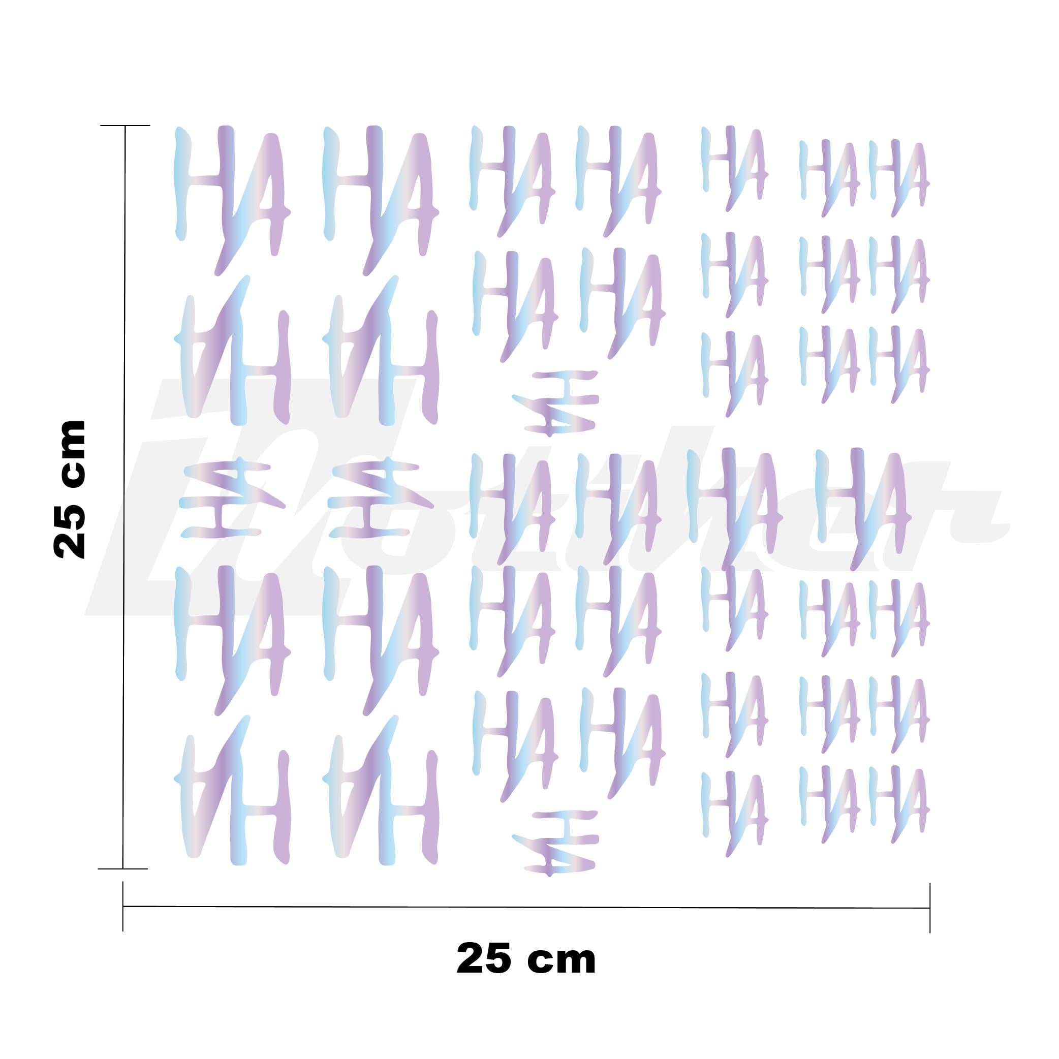 MARKALARJoker HAHA 25x25cm Folyo Kesim Evrensel Desen Kaplama Hologram