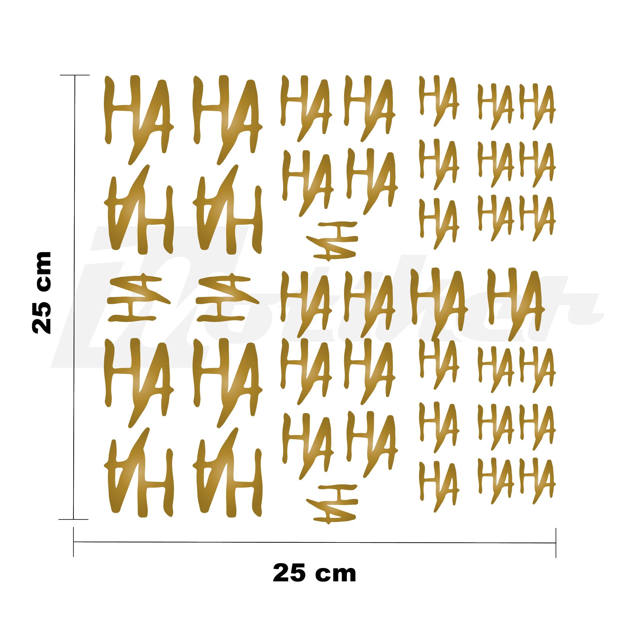 MARKALARJoker HAHA 25x25cm Folyo Kesim Evrensel Desen Kaplama Gold