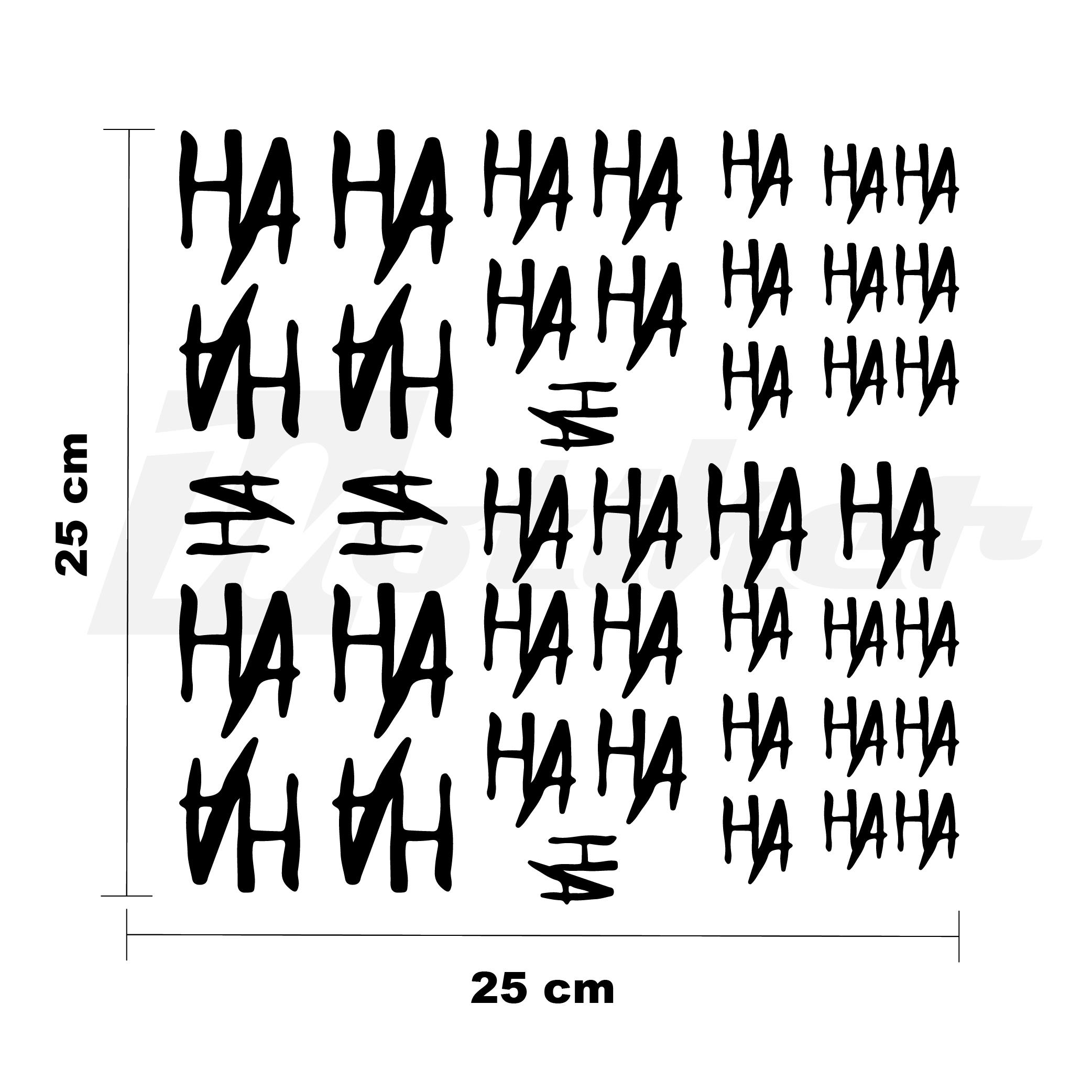 MARKALARJoker HAHA 25x25cm Folyo Kesim Evrensel Desen Kaplama Siyah