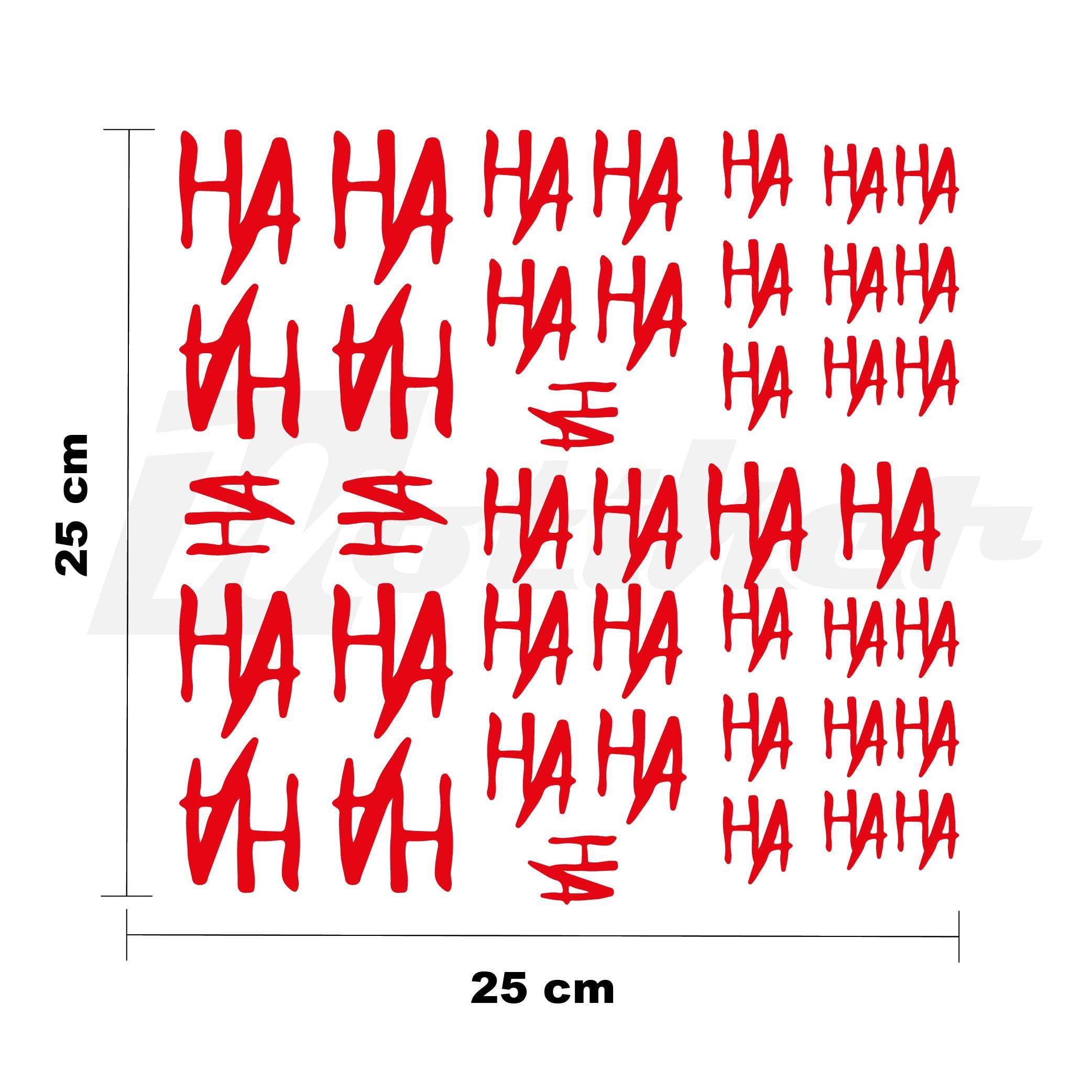 MARKALARJoker HAHA 25x25cm Folyo Kesim Evrensel Desen Kaplama Kırmızı