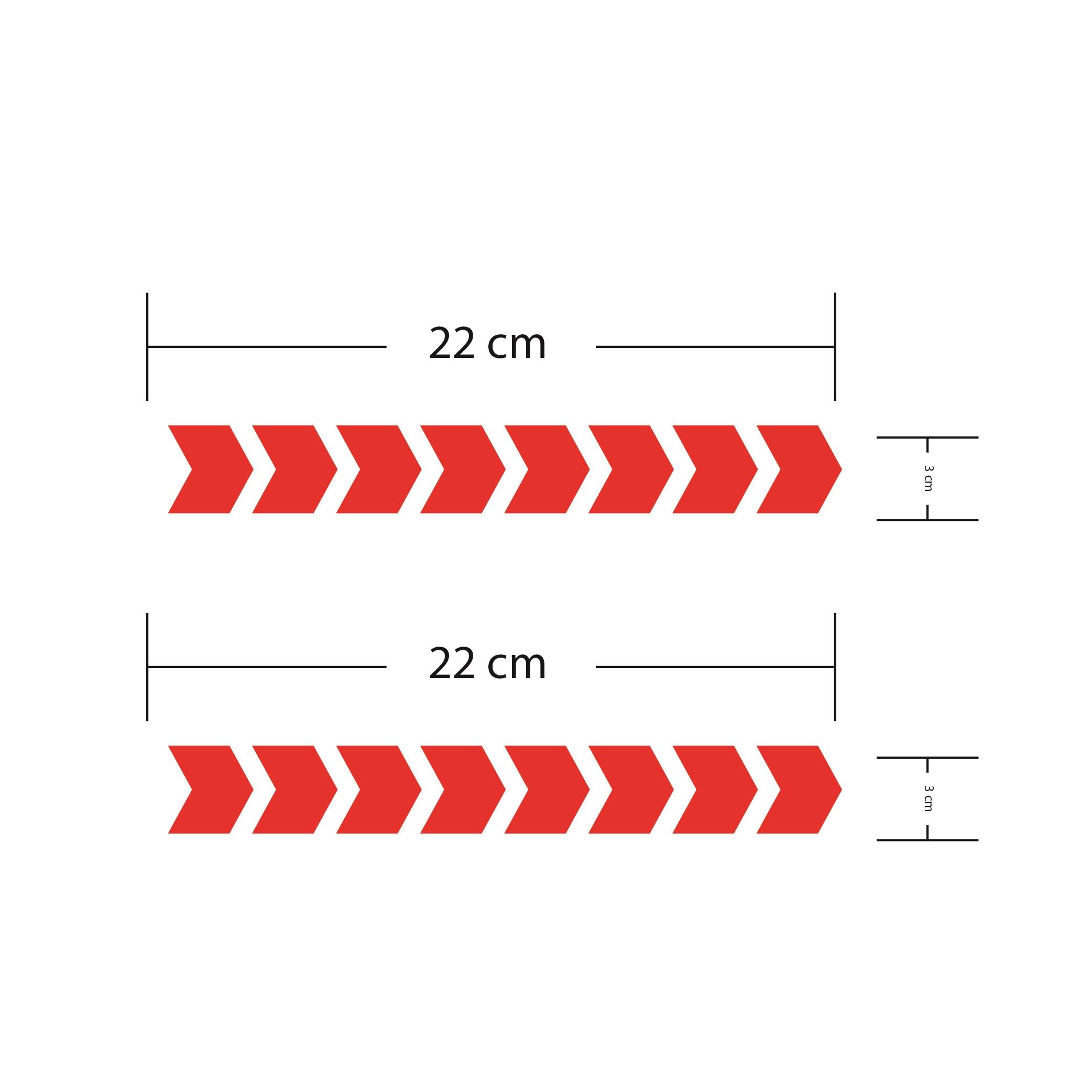 Kalın Ok Kırmızı Motosiklet Sticker Etiket Modeli