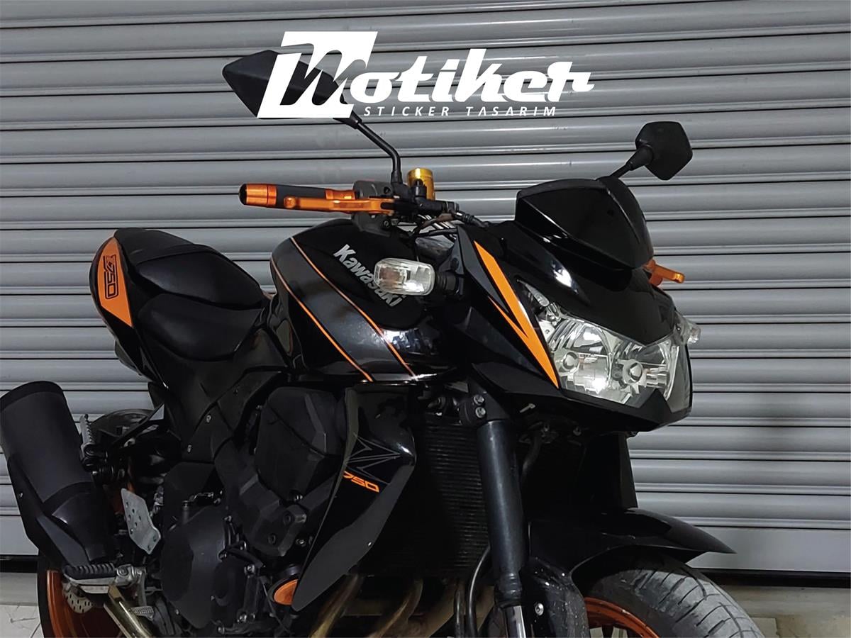 Kawasaki Z750 Sticker Etiket Modeli