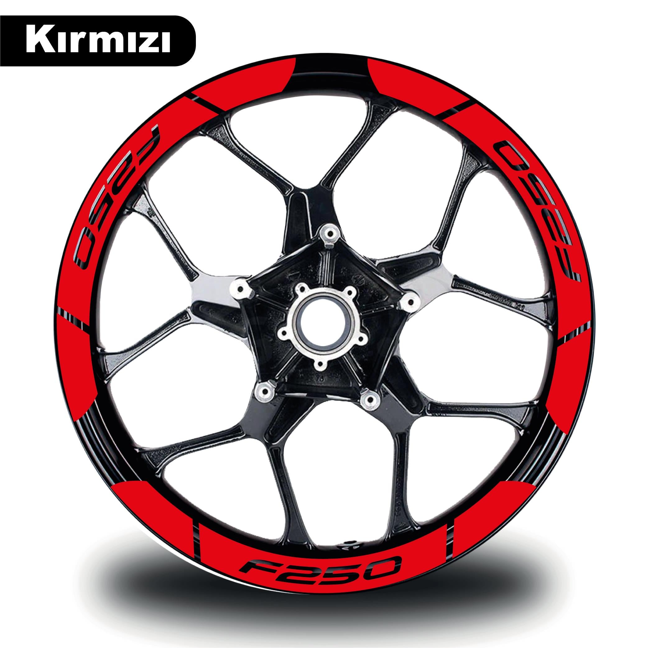 F250Kırmızı Bajaj F250 Geniş Jant Sticker Etiket Modeli
