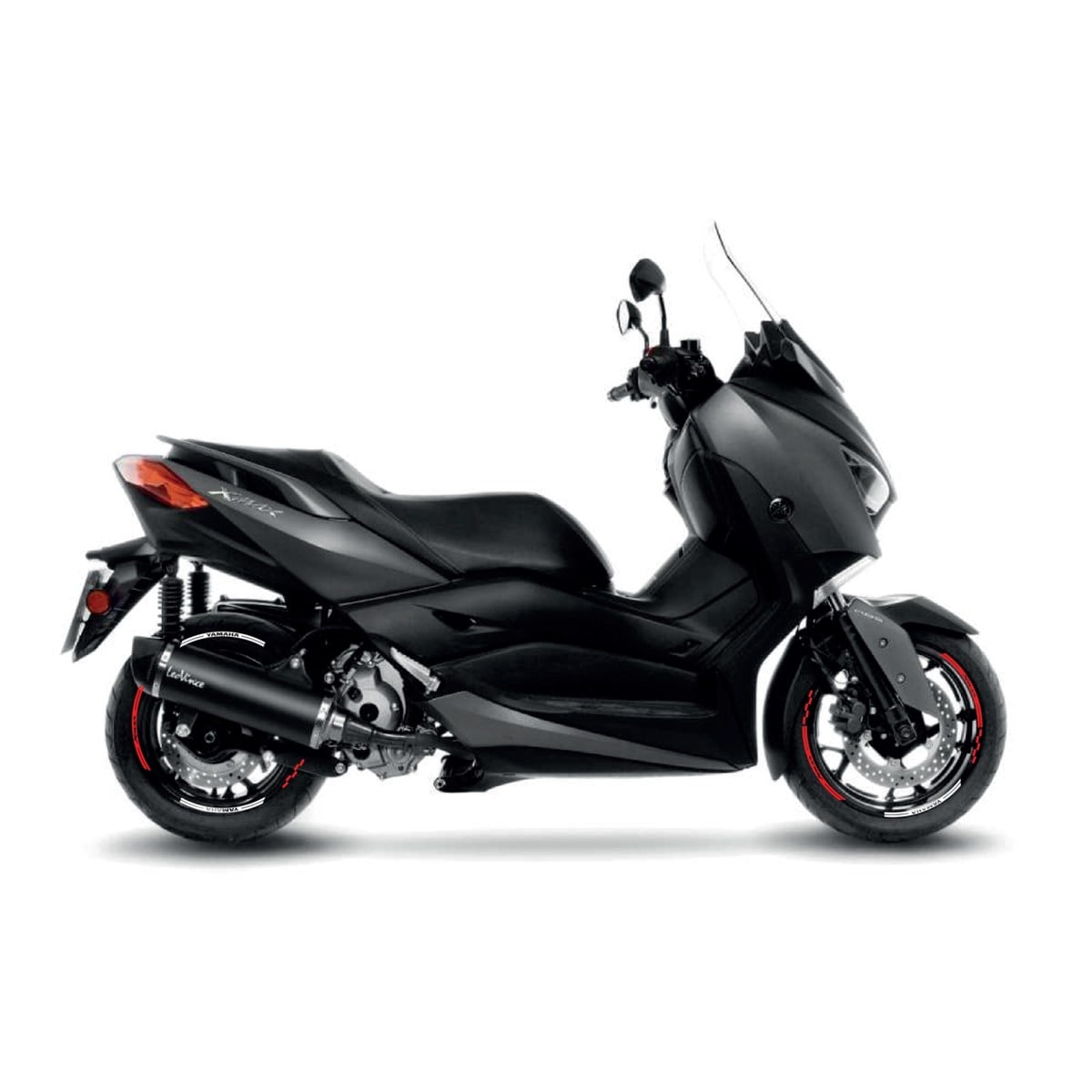 Kırmızı Beyaz Yamaha Xmax Jant Dış Sticker Etiket Modeli