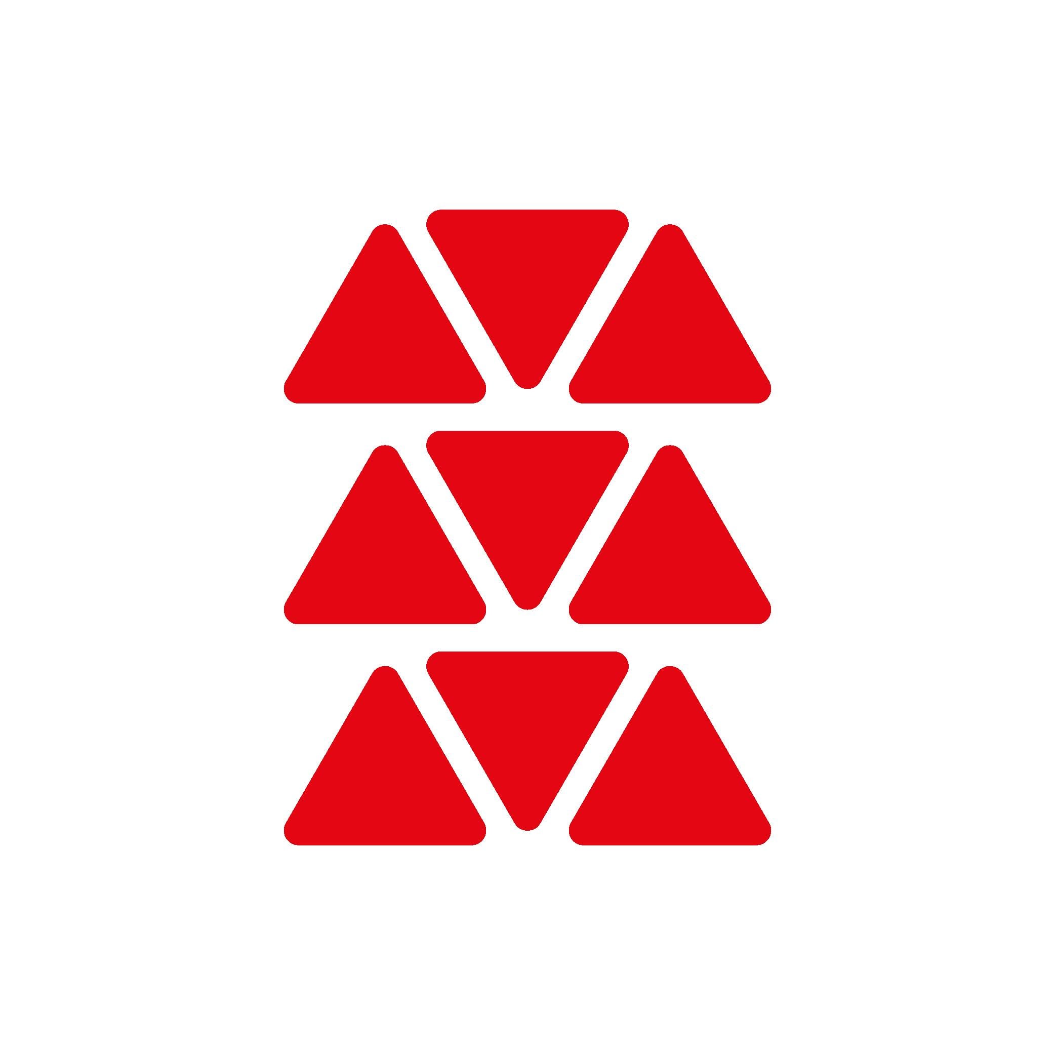 Reflective StickerKırmızı Reflective (Reflektif) 9'lu Üçgen Sticker Paketi Otomobil Motosiklet Reflektif Parlayan Sticker Etiket Modeli