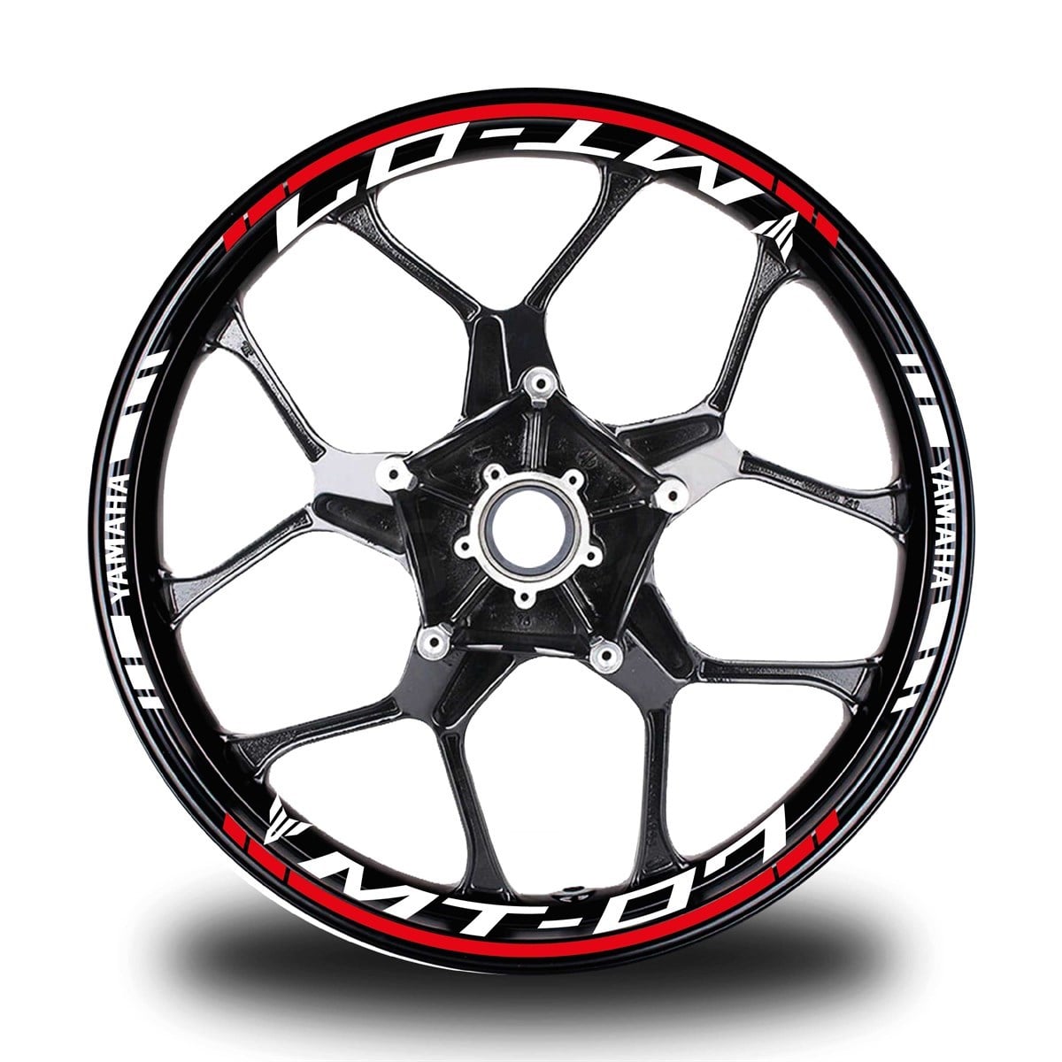Kırmızı Yamaha MT 07 Takım Jant Sticker Etiket
