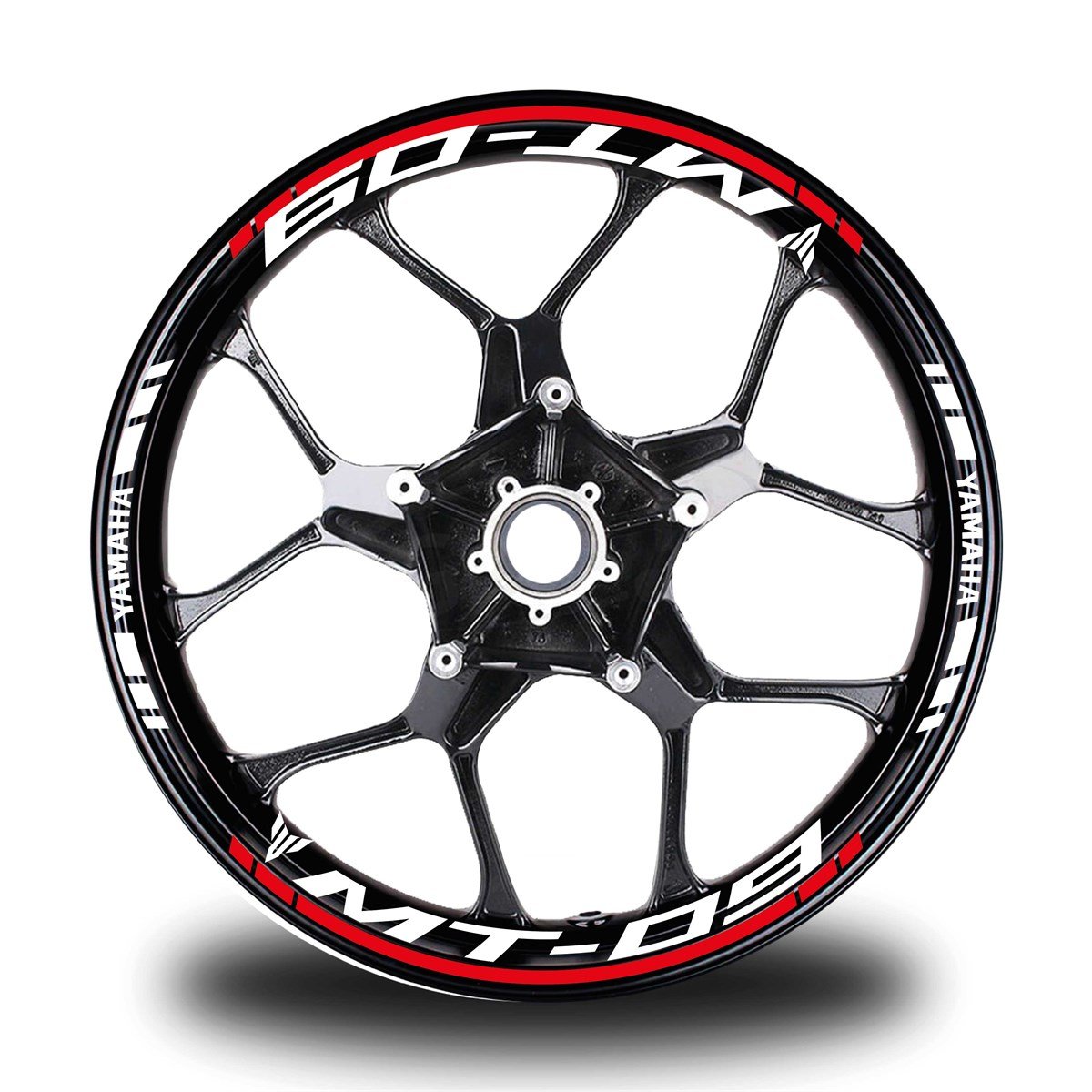Kırmızı Yamaha MT 09 Takım Jant Sticker Etiket