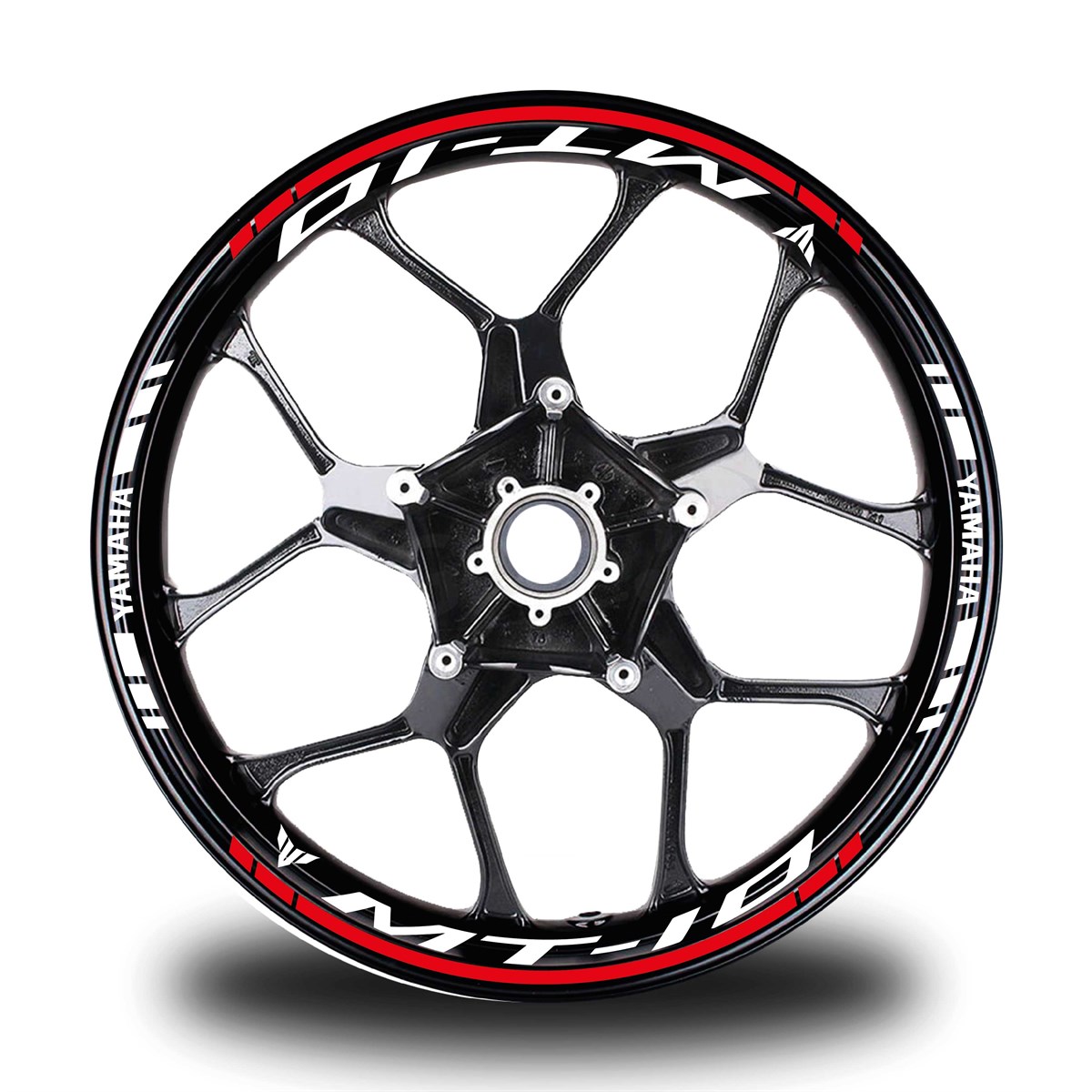 Kırmızı Yamaha MT 10 Takım Jant Sticker Etiket