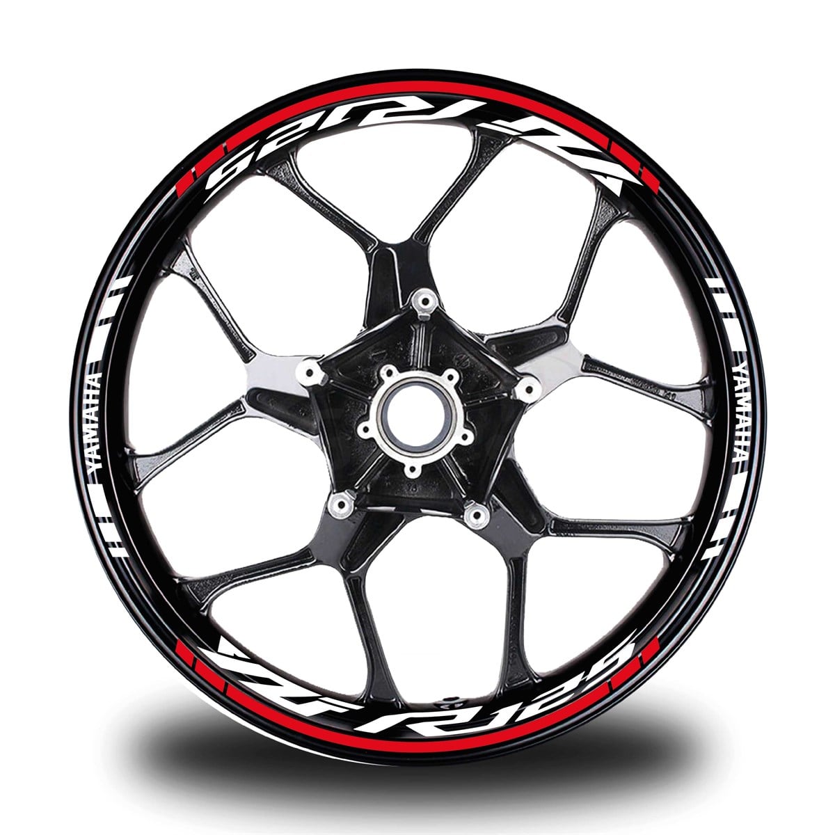 Kırmızı Yamaha YZF R125 Takım Jant Sticker Etiket