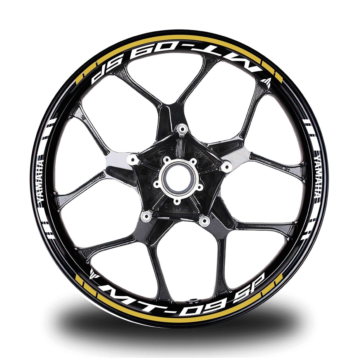 Koyu Sarı Yamaha MT 09 SP Takım Jant Sticker Etiket 