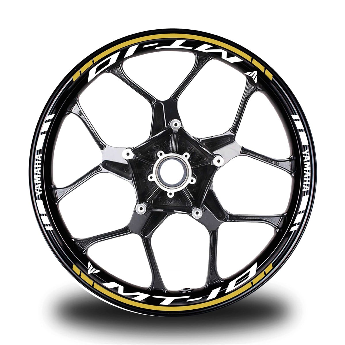 Koyu Sarı Yamaha MT 10 Takım Jant Sticker Etiket