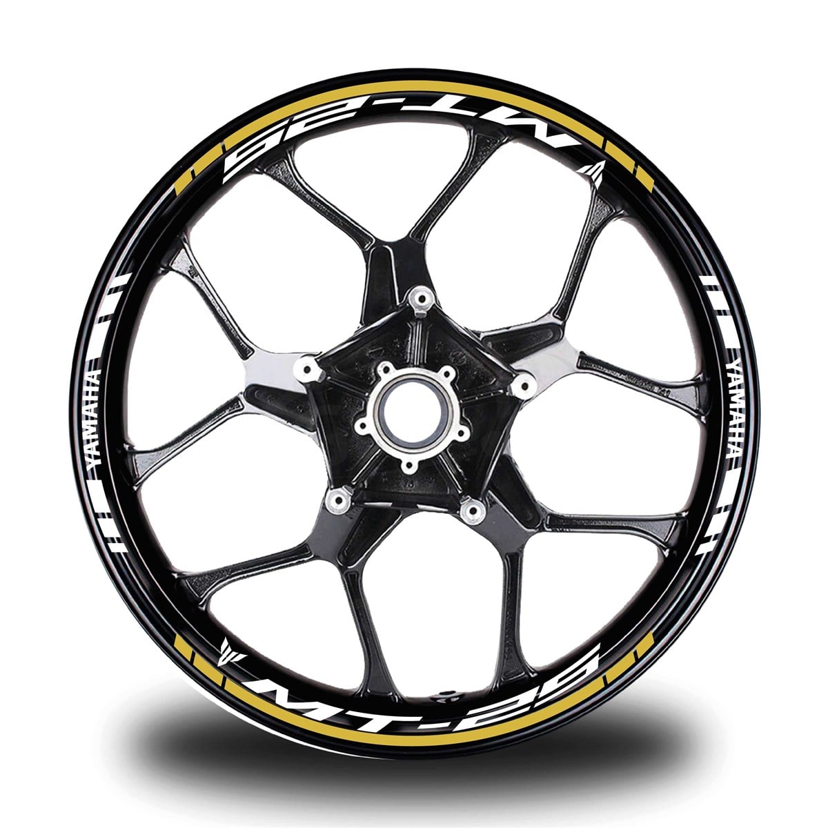 Koyu Sarı Yamaha MT R25 Takım Jant Sticker Etiket