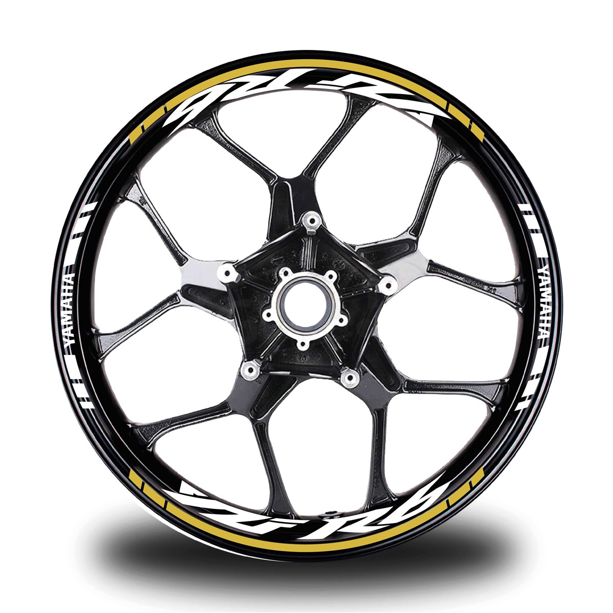 Koyu Sarı Yamaha R6 Takım Jant Sticker Etiket