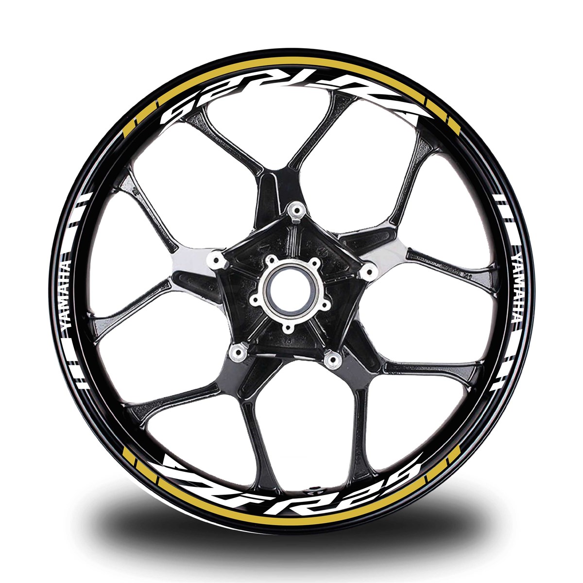 Koyu Sarı Yamaha YZF R25 Takım Jant Sticker Etiket