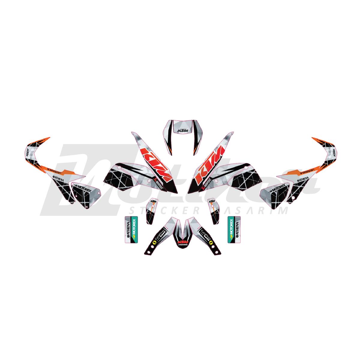 KTM DUKE 390-690 Motorex Sticker Etiket Modeli
