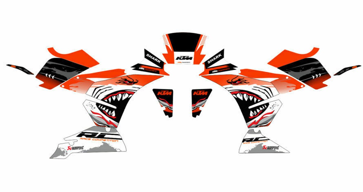 KTM RC200-RC390 Shark Köpekbalığı Tasarım Racing Modeli 