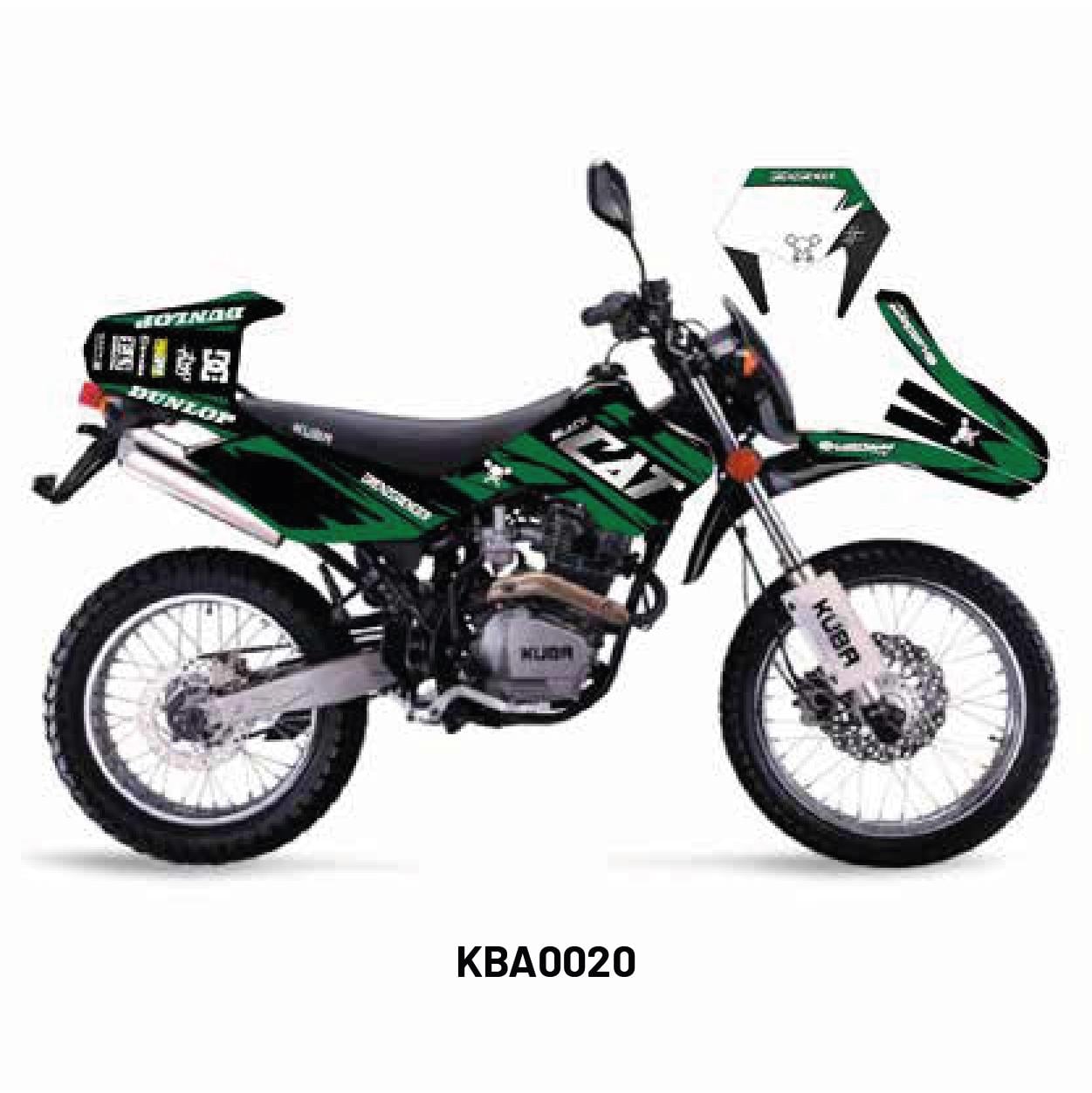 Kuba Black Cat Tasarım Motosiklet Sticker Etiket Kaplama Modeli Green