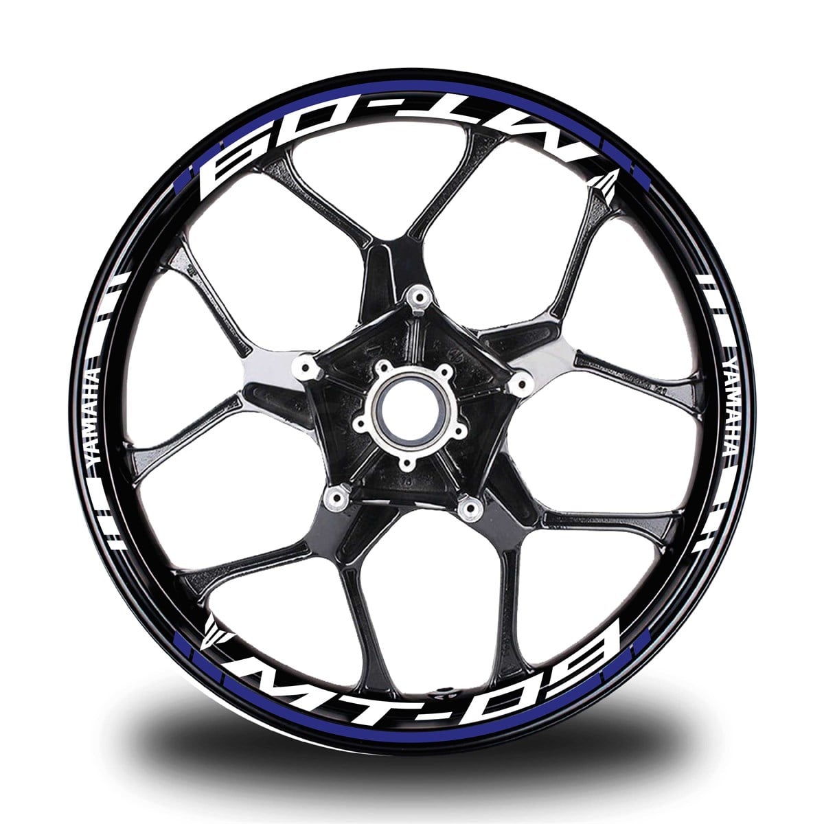 Lacivert Yamaha MT 09 Takım Jant Sticker Etiket 