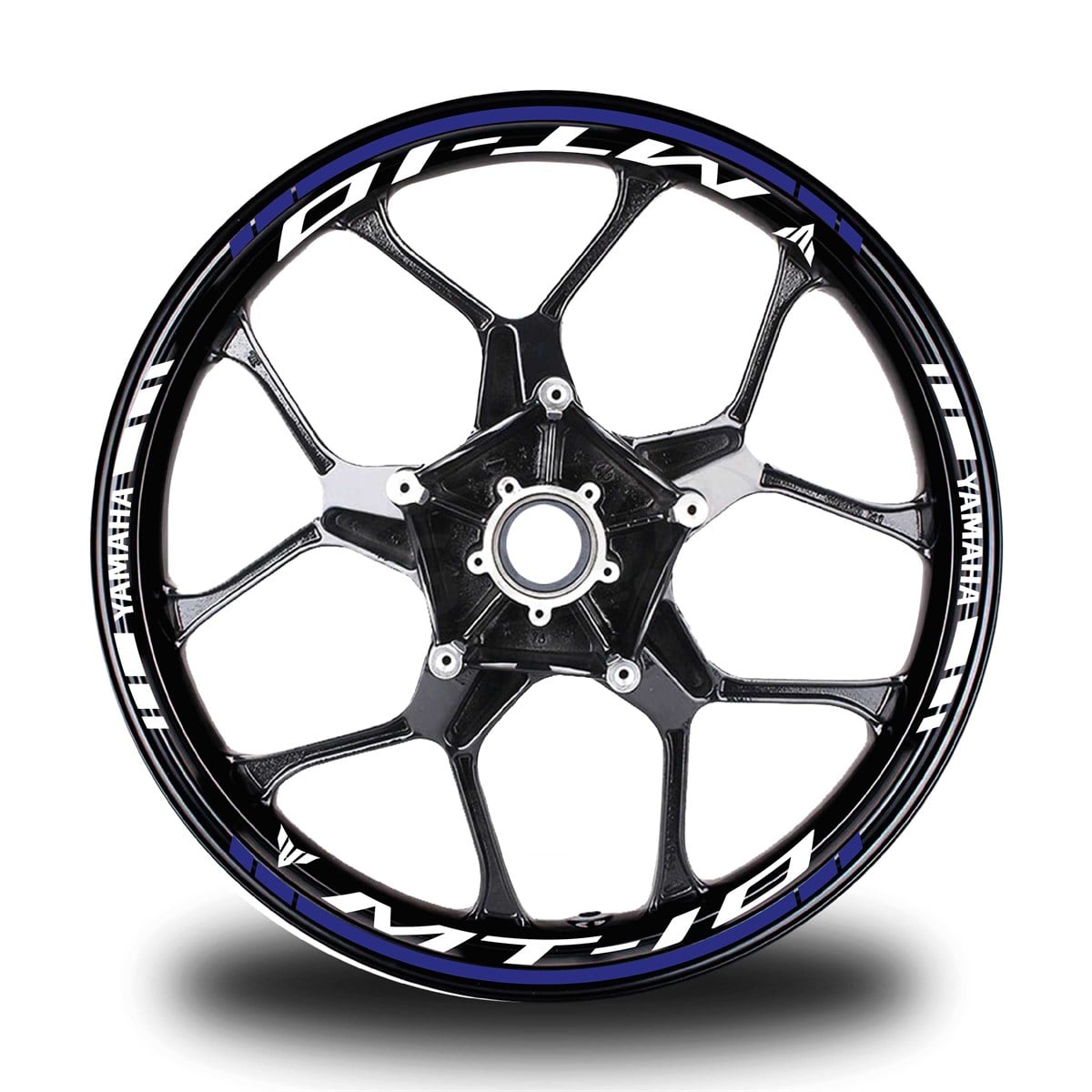 Lacivert Yamaha MT 10 Takım Jant Sticker Etiket 