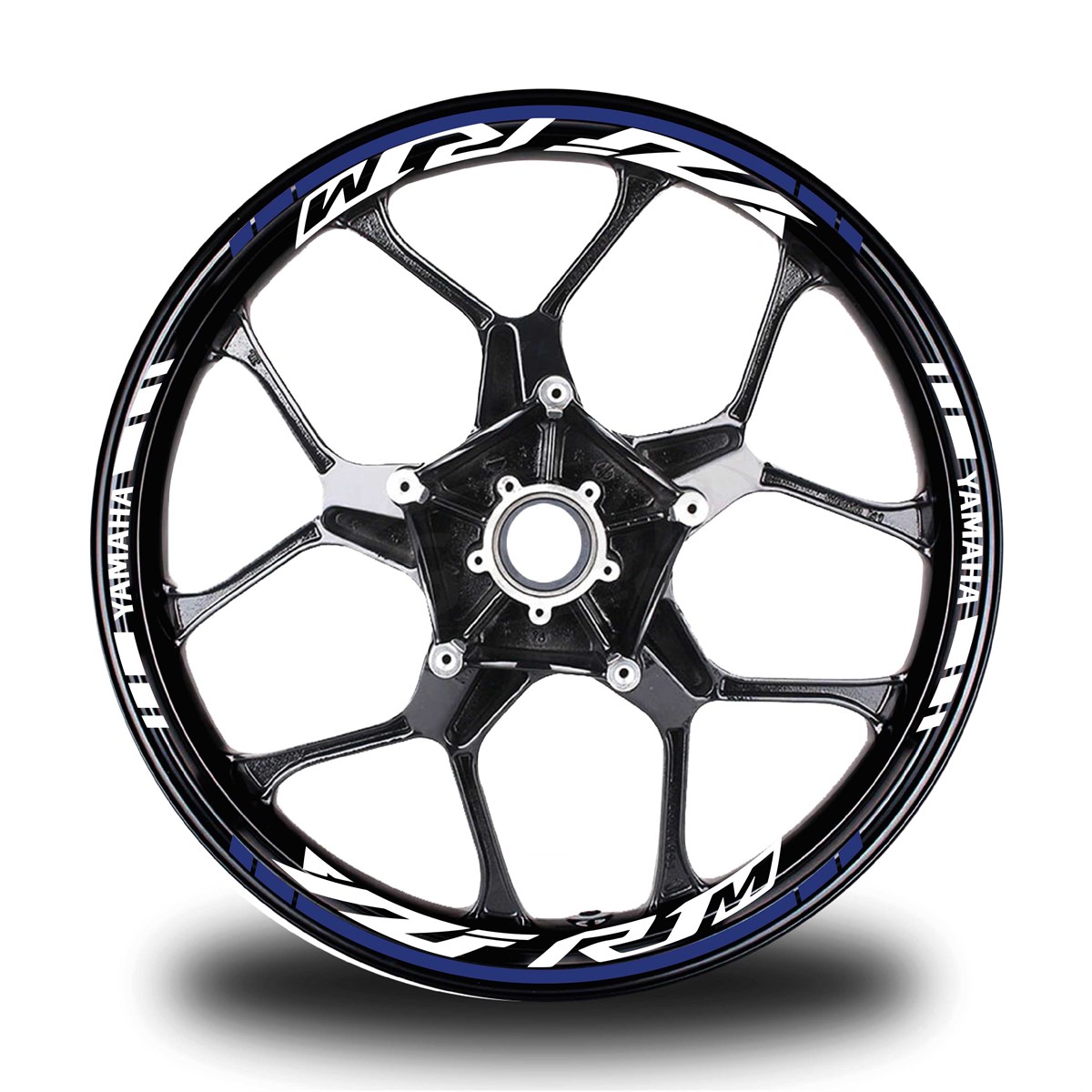 Lacivert Yamaha R1M Takım Jant Sticker Etiket 