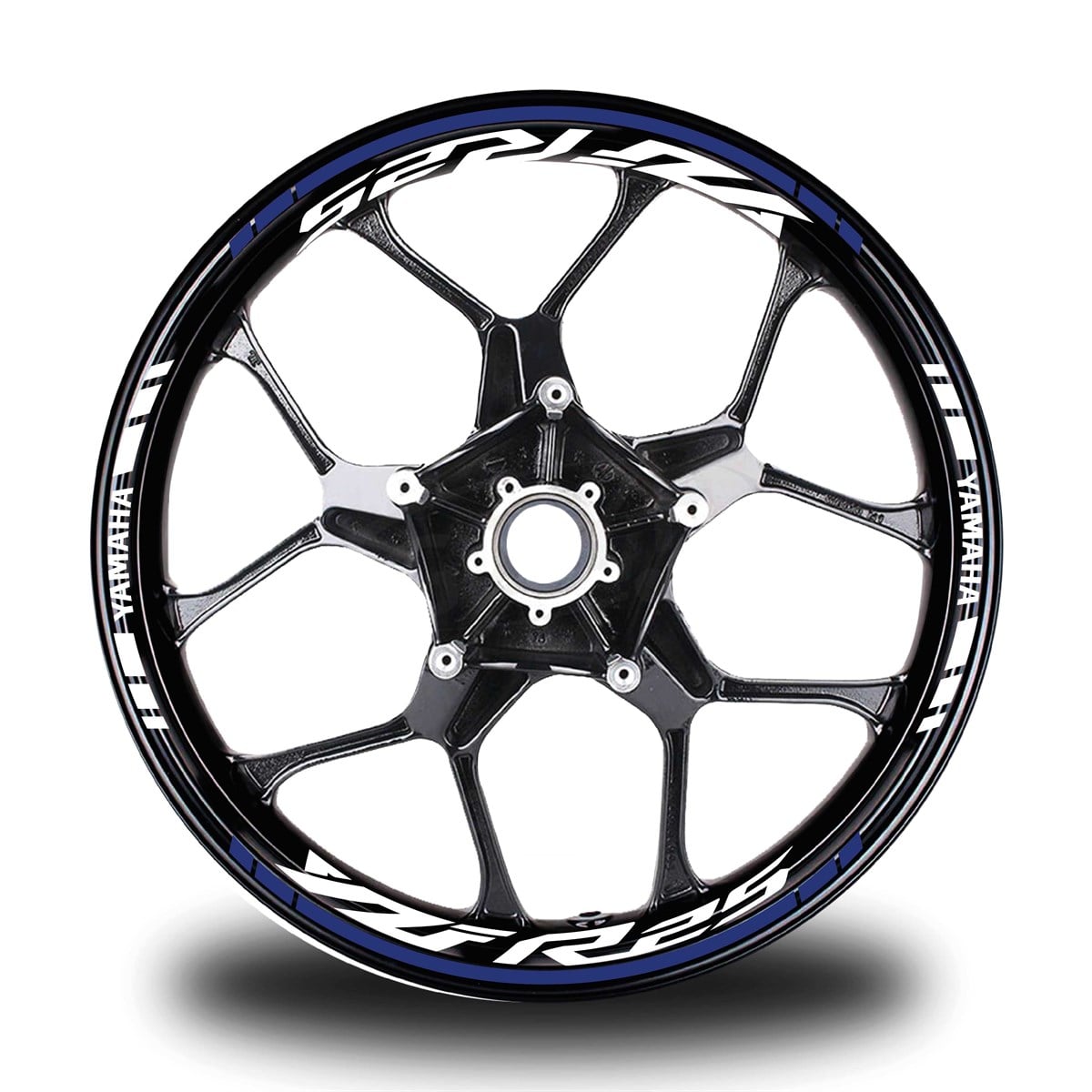 Lacivert Yamaha YZF R25 Takım Jant Sticker Etiket 