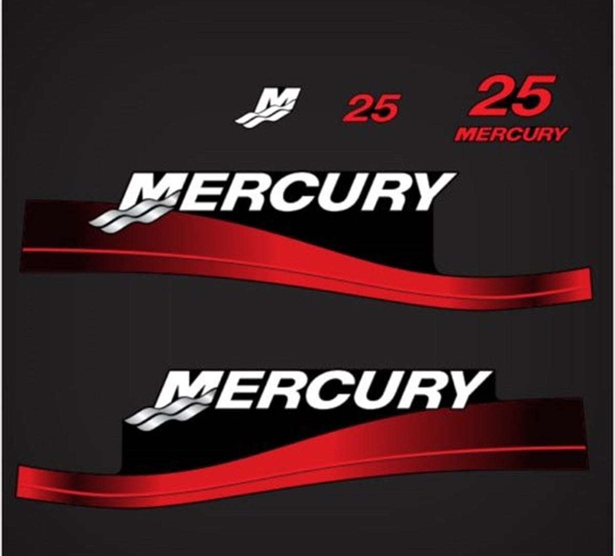 Mercury 25 Tekne Sticker Tasarım