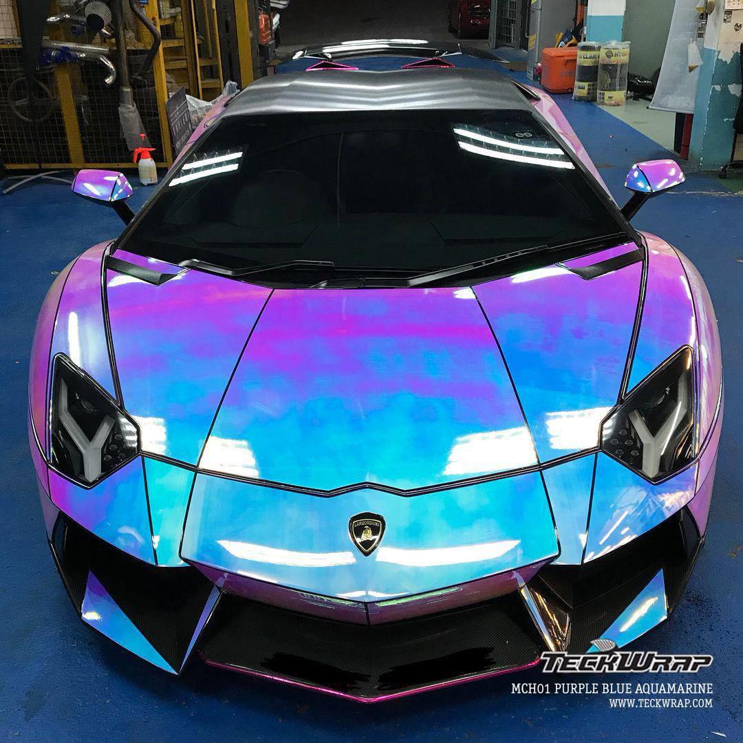 FolyoMotosiklet Kaplama Folyosu Hologram Mor Mavi Pembe Aynalı Renk Değiştiren