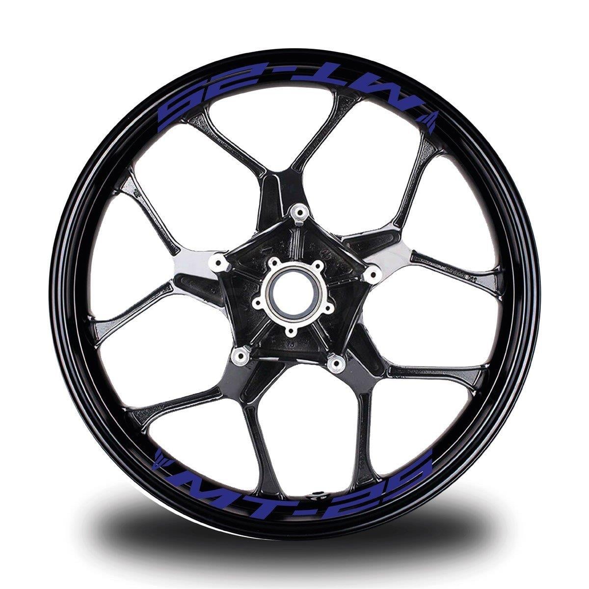 MT-25Mt-25  Yazılı 8Li Jant İçi Yazı Sticker Etiket Lacivert(Gece Mavisi)