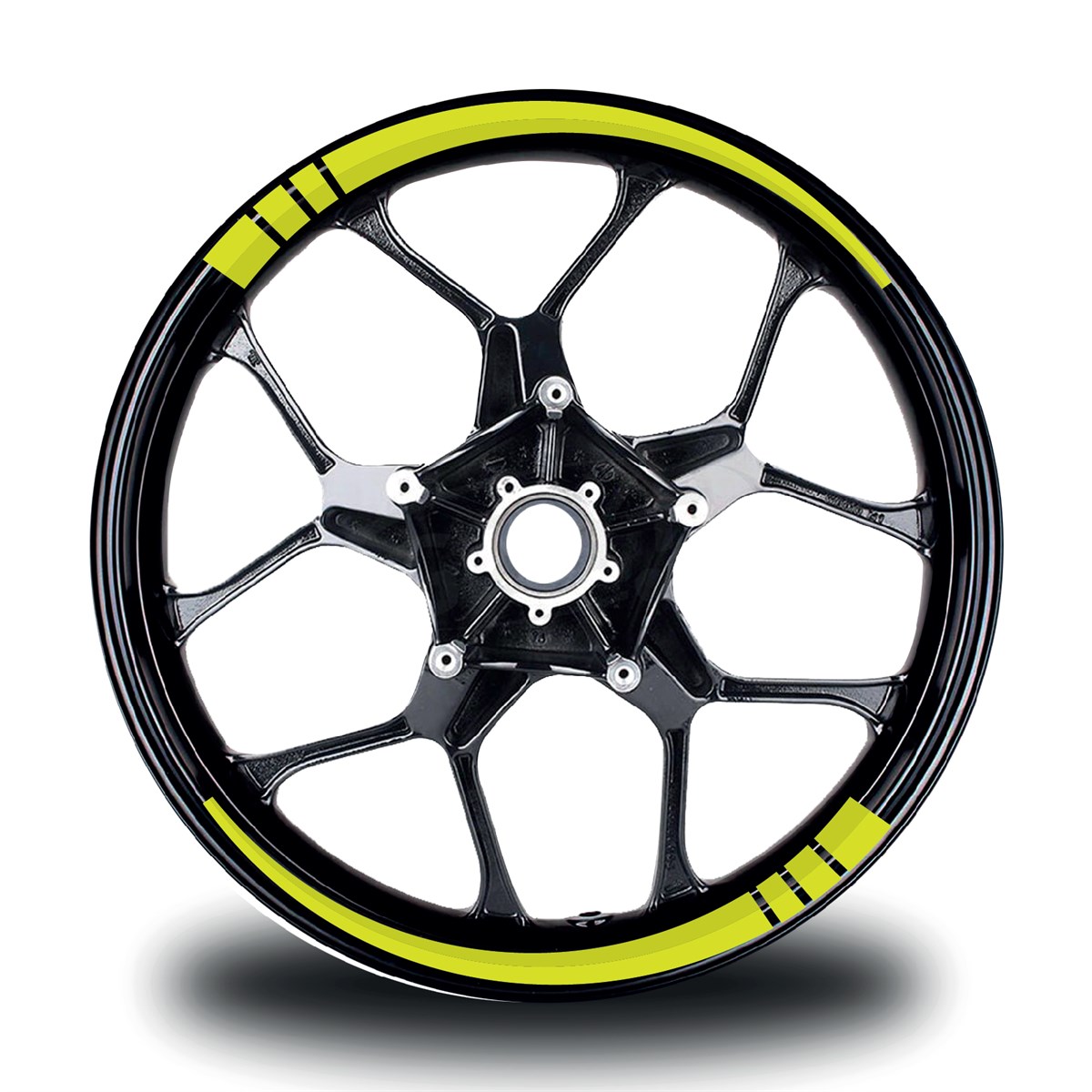 Neon Sarı İç Dış Jant Sticker Etiket Modeli İnce 