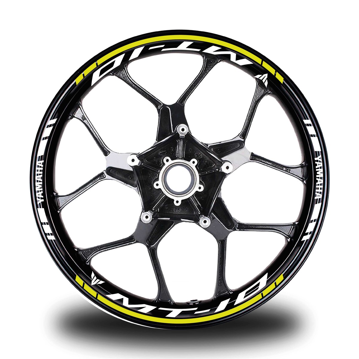 Neon Sarı Yamaha MT 10 Takım Jant Sticker Etiket 