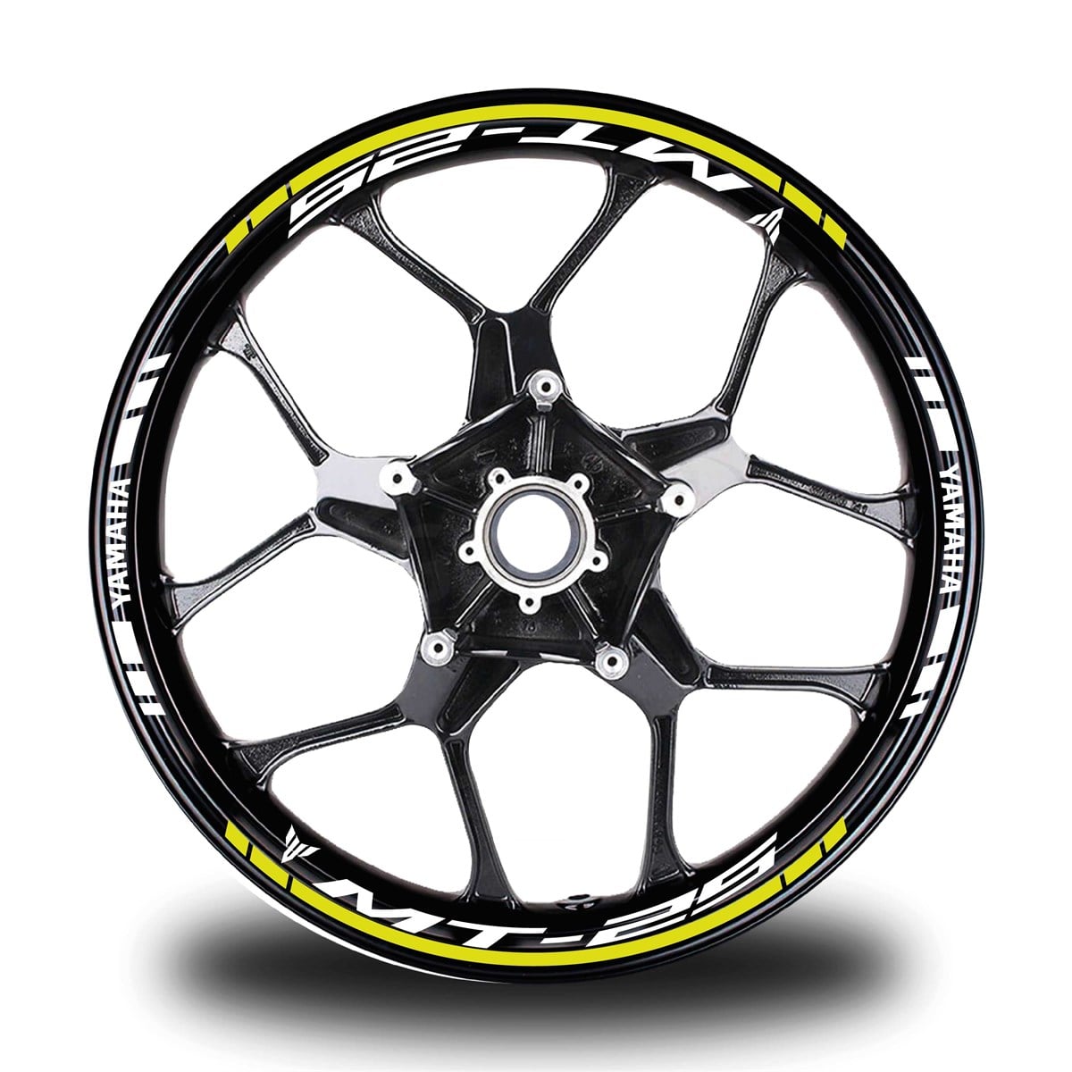 Neon Sarı Yamaha MT 25 Takım Jant Sticker Etiket 