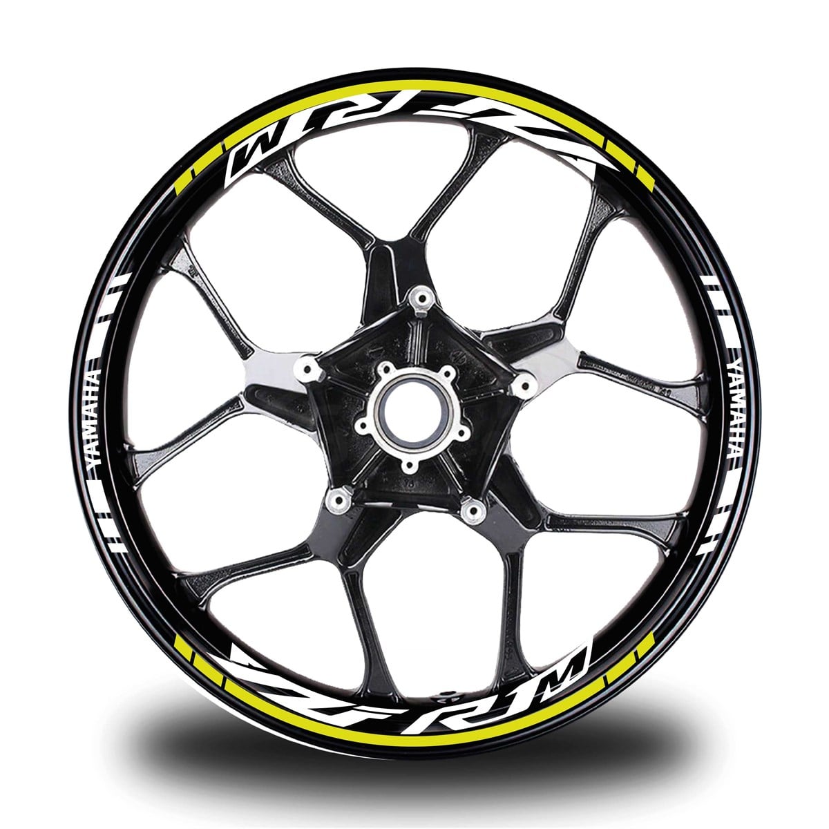 Neon Sarı Yamaha R1M Takım Jant Sticker Etiket 