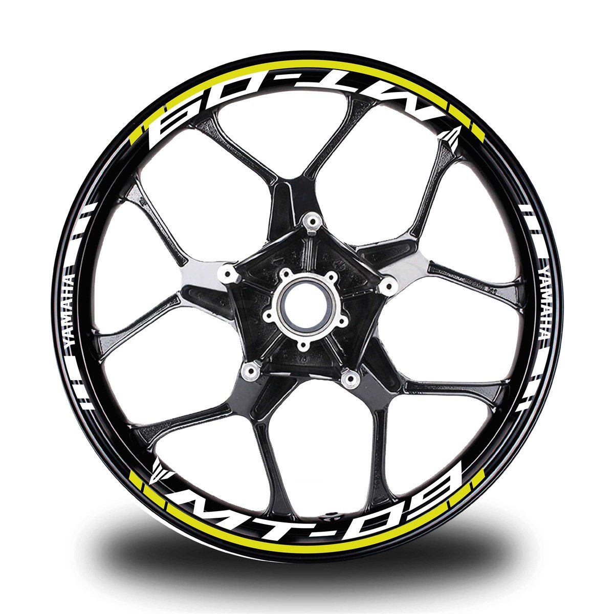 Neon SarıYamaha MT 09 Takım Jant Sticker Etiket 