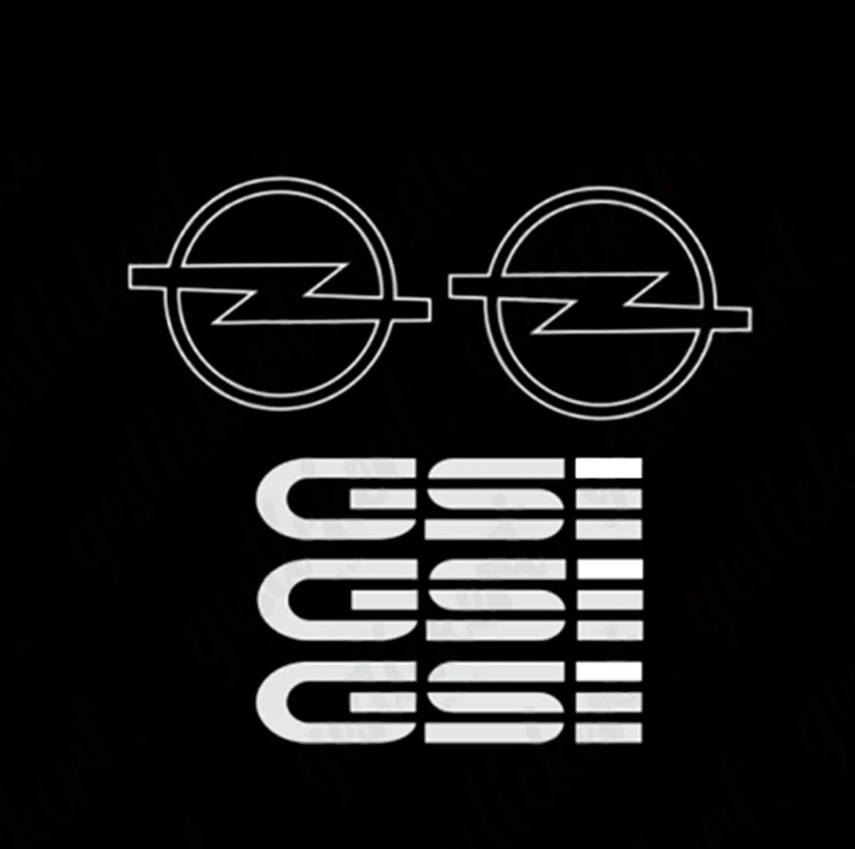Opel Logolu GSI Sticker Etiket Modeli