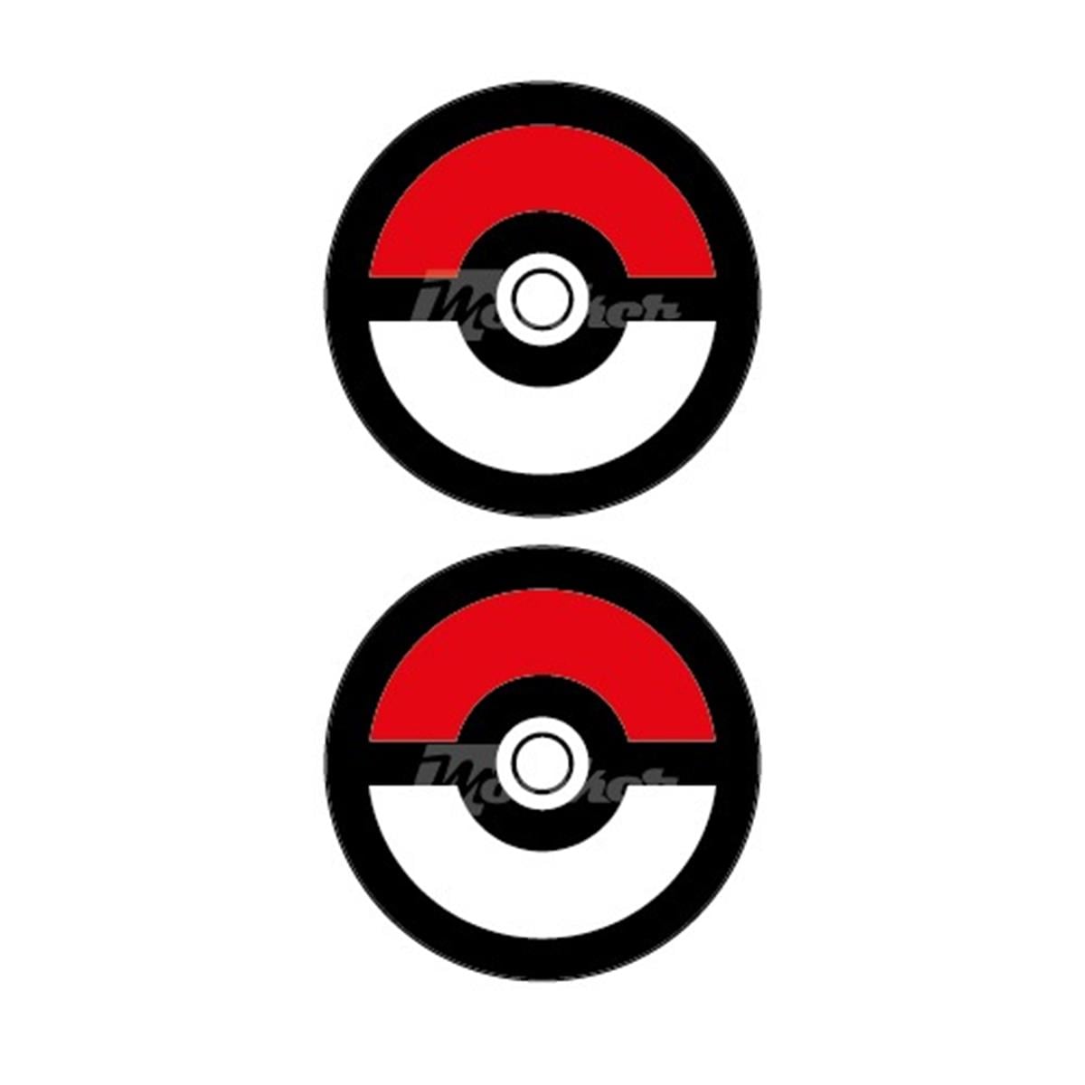 Pokemon PokeBall İkili Damla Logo Sticker 